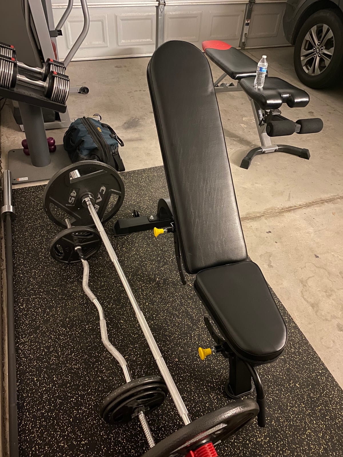 American Floor Mats 3/8in (9mm) Thick Solid Black 4' x 8' Heavy Duty Rubber Rolls, Protective Exercise Mats, Home Gym Rubber Flooring customer photo 2