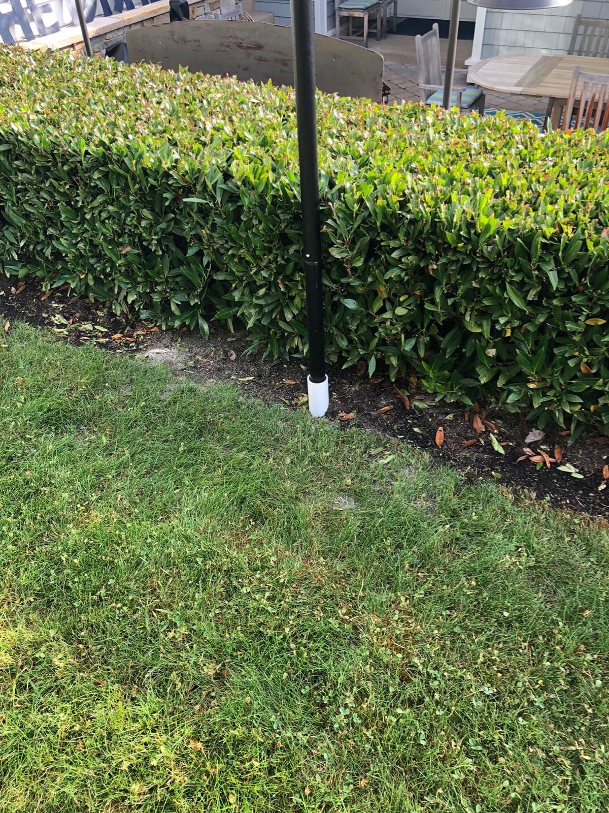 Outdoor String Light Pole Stand - 9.5 Feet, Black, Heavy-Duty with Freestanding Tank Base for Grass, Patio, Deck, Events customer photo 1