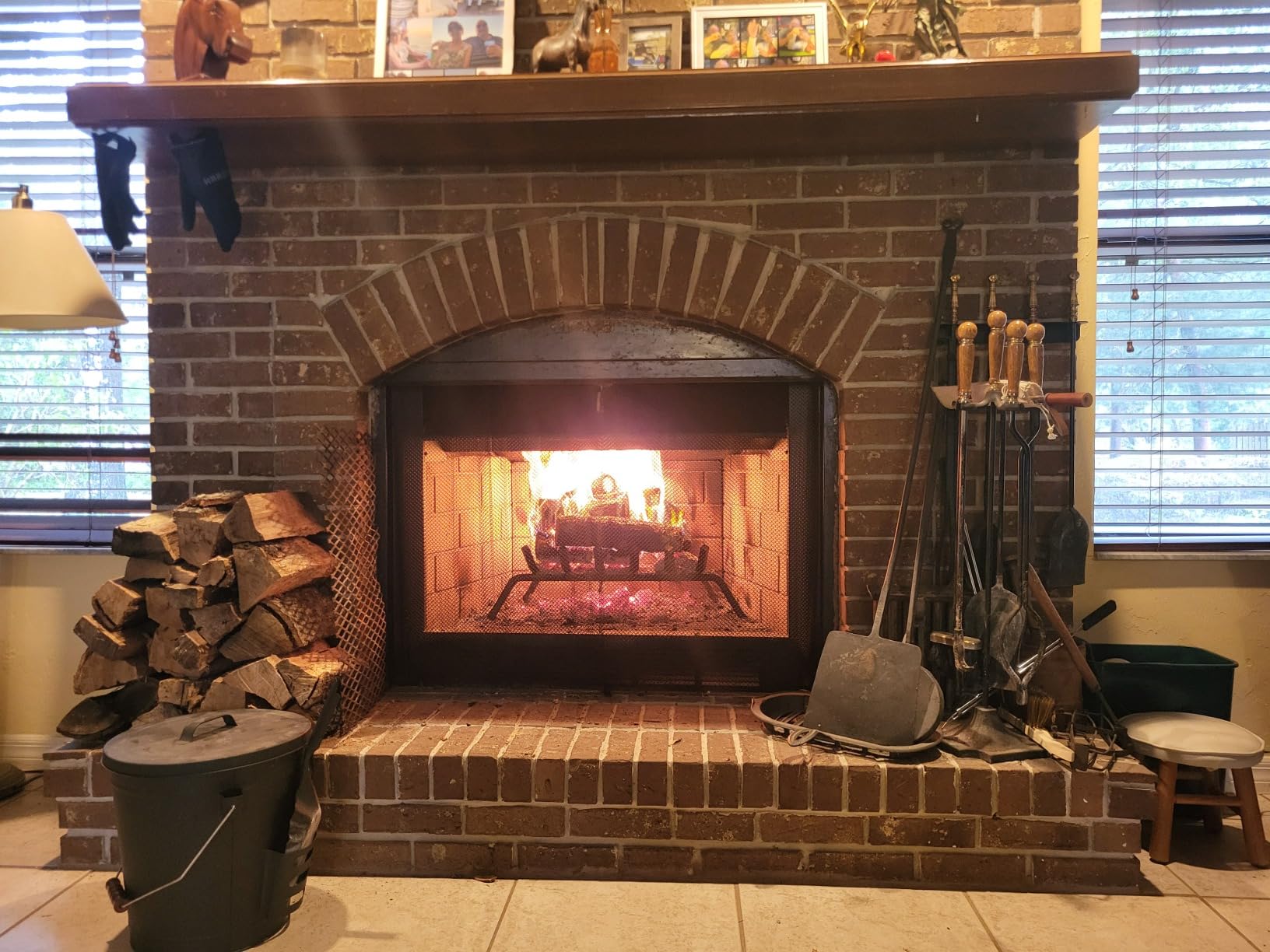 Fireplace Log Grate 30 inch 7 Bar Fire Grates Heavy Duty 3/4” Wide Solid Steel Indoor Chimney Hearth Outdoor Fire Place Kindling Tool Pit Wrought Iron Wood Stove Firewood Burning Rack Holder customer photo 1
