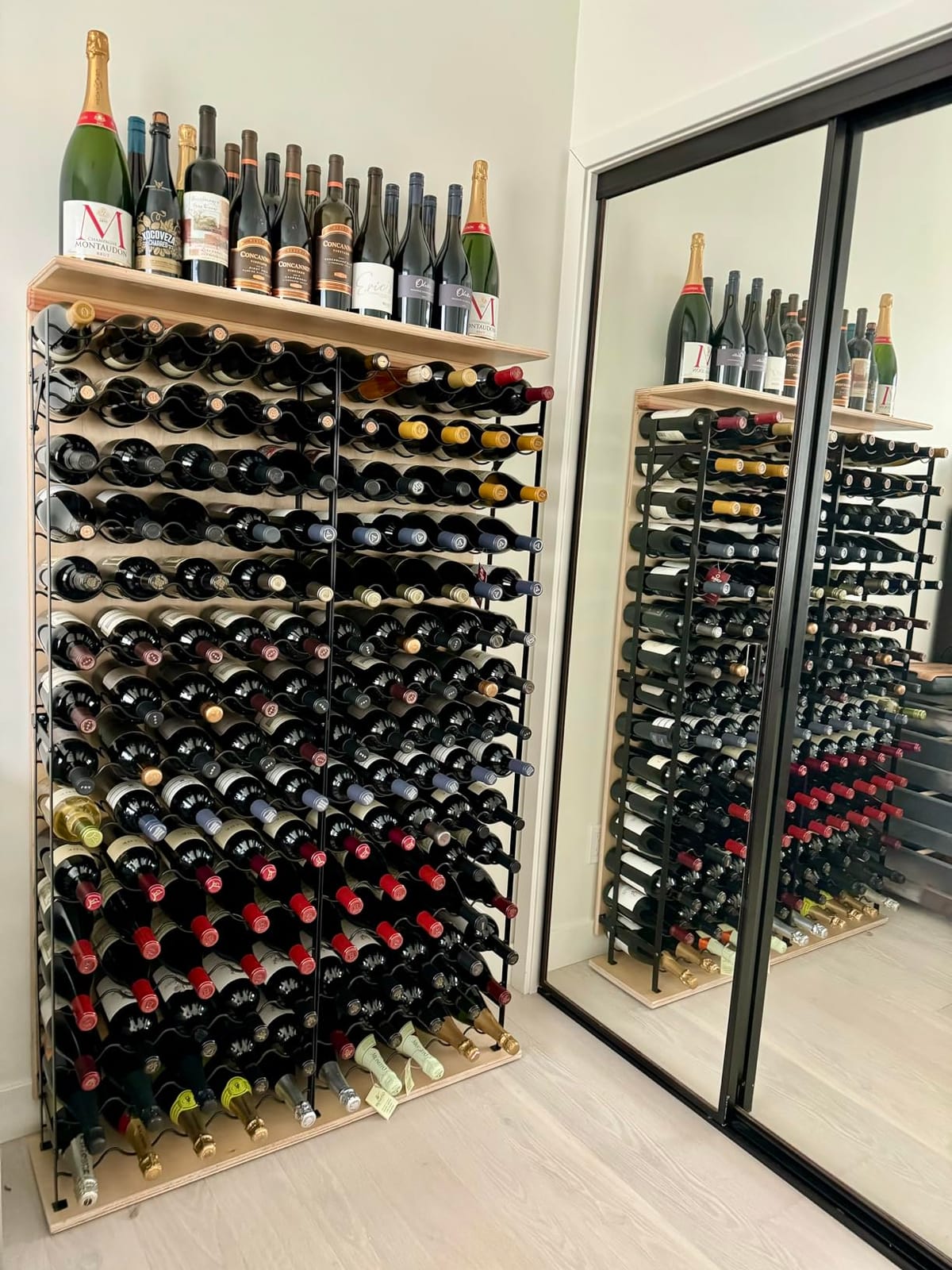Sorbus Freestanding Floor Wine Rack, Home Bar & Cellar Storage (150 Bottle) | Kitchen organizer with open shelving customer photo 2