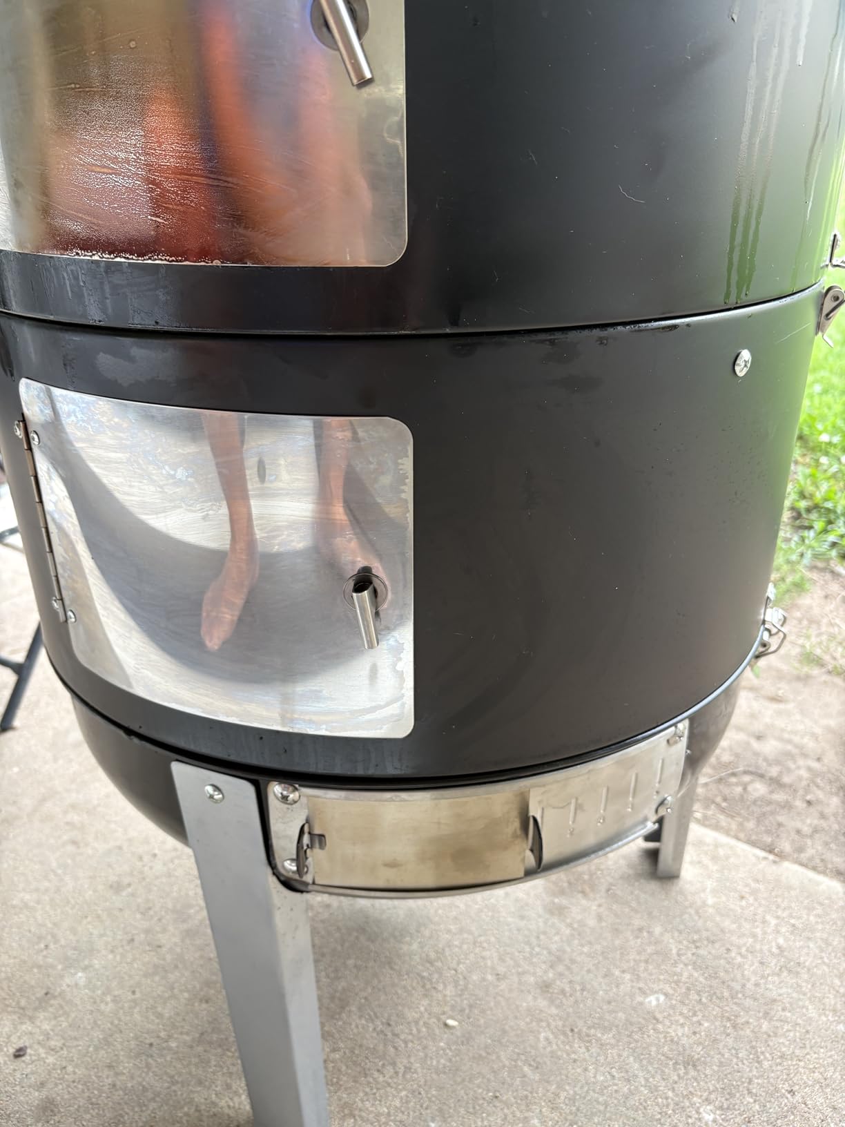 Realcook Vertical 17 Inch Steel Charcoal Smoker, Heavy Duty Round BBQ Grill customer photo 2