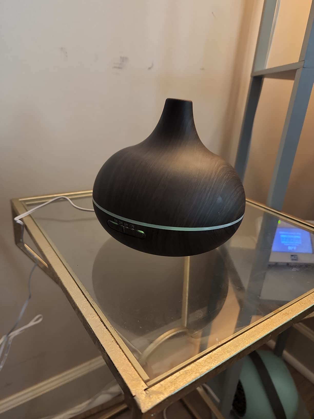 Pure Daily Care Ultimate Aromatherapy Diffuser with Essential Oil Set - 300ml Ultrasonic Diffuser, 4 Timer & 7 Ambient Light Settings - 10 Therapeutic Grade Essential Oils - Oak Wood with Stand customer photo 1