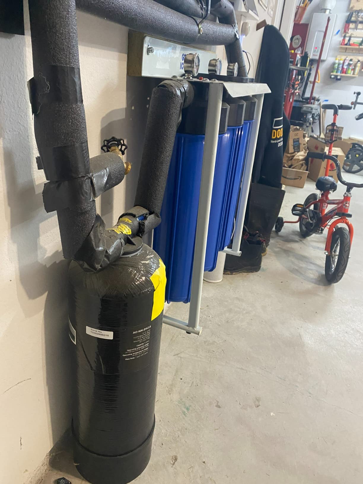 A. O. Smith Whole House Water Filter System, 600K Gal, AO-WH-Filter, 6-Year Filter, NSF Certified, Reduces 96.9% Chlorine Taste & Odor, 3/4