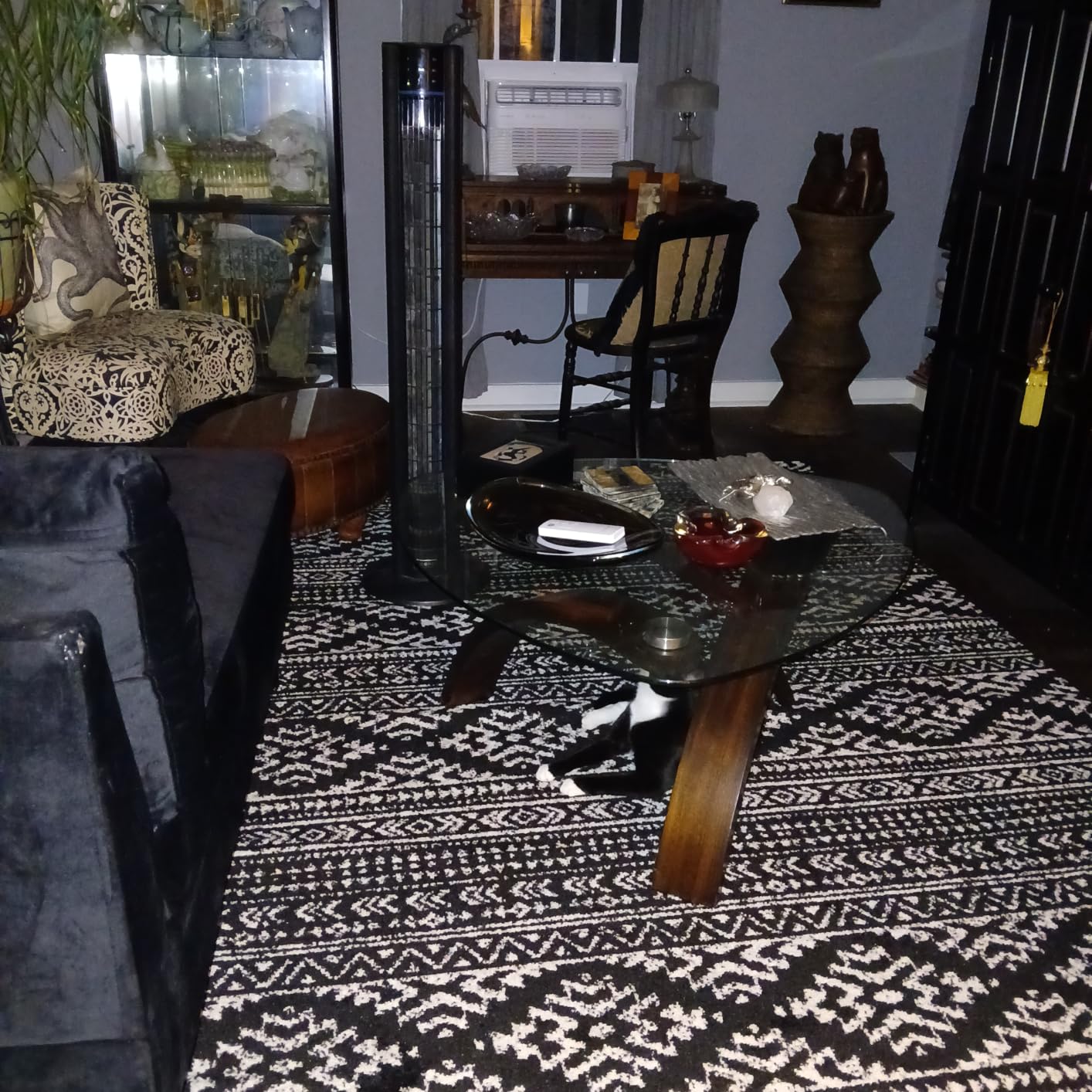 Area Rug 8x10 - Tulum Collection - Large - Ivory & Grey, Moroccan Boho Tribal Design, Non-Shedding & Easy to Clean, Ideal for Living Room, Bedroom, Dining Space (TUL272A) customer photo 1