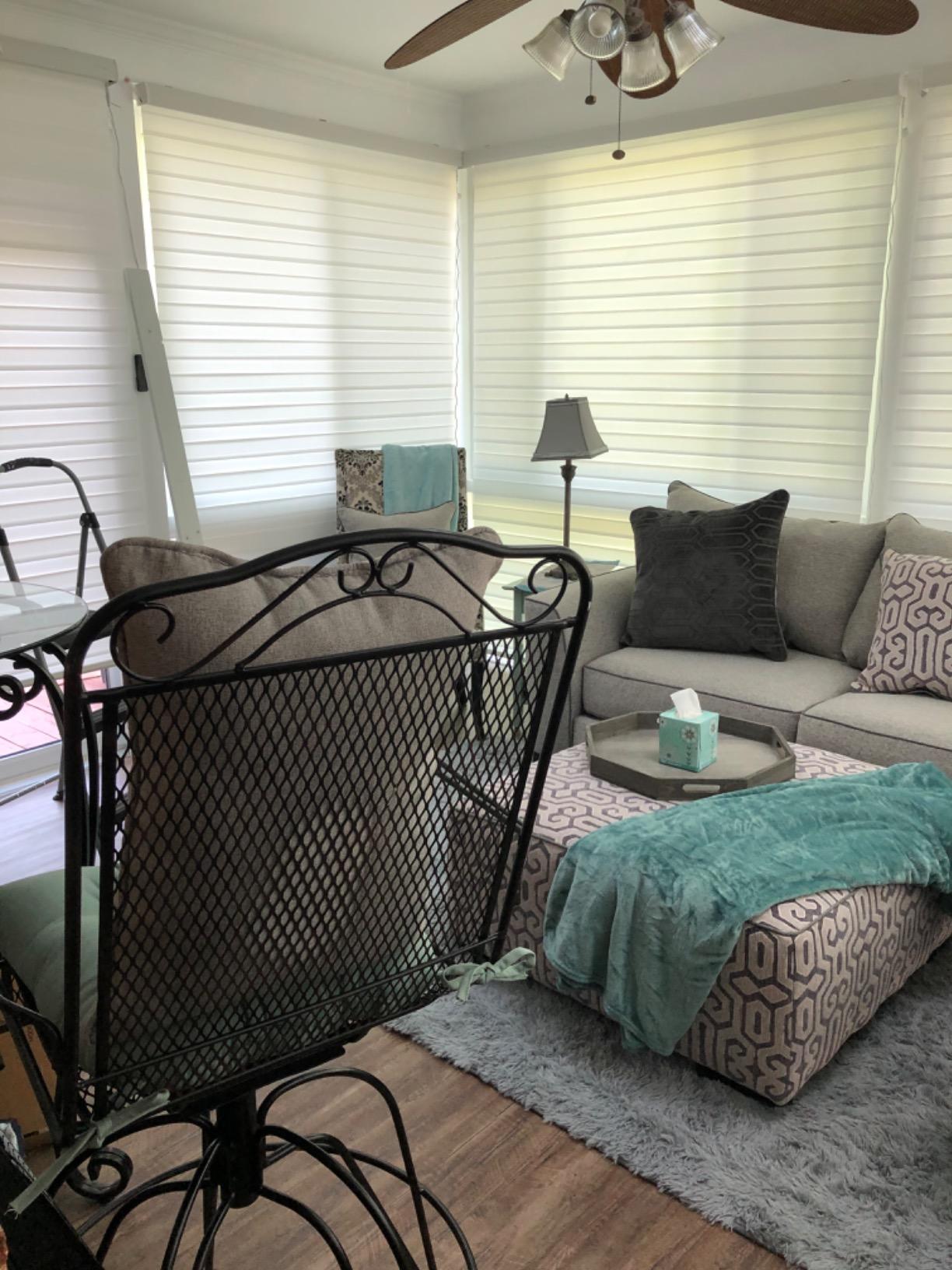 Yoolax Motorized Zebra Blinds with Remote, Room Darkening Smart Blinds | Works with Alexa, Google Home, Apple Home, Electric Dual Layer Shades for Windows Home Office, Privacy Control, Custom Size customer photo 2