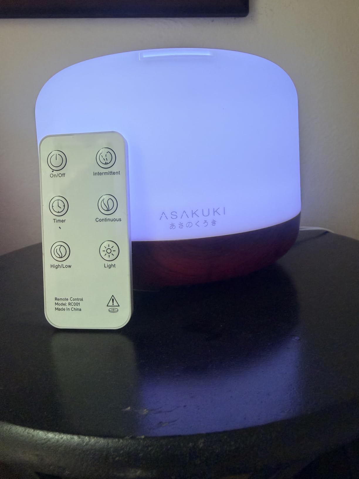 ASAKUKI Oil Diffuser with Essential Oils Set, 500ml Aromatherapy Humidifier | with 14 LED Colors & Auto Shut-Off - 6 Oil Gift Pack customer photo 1