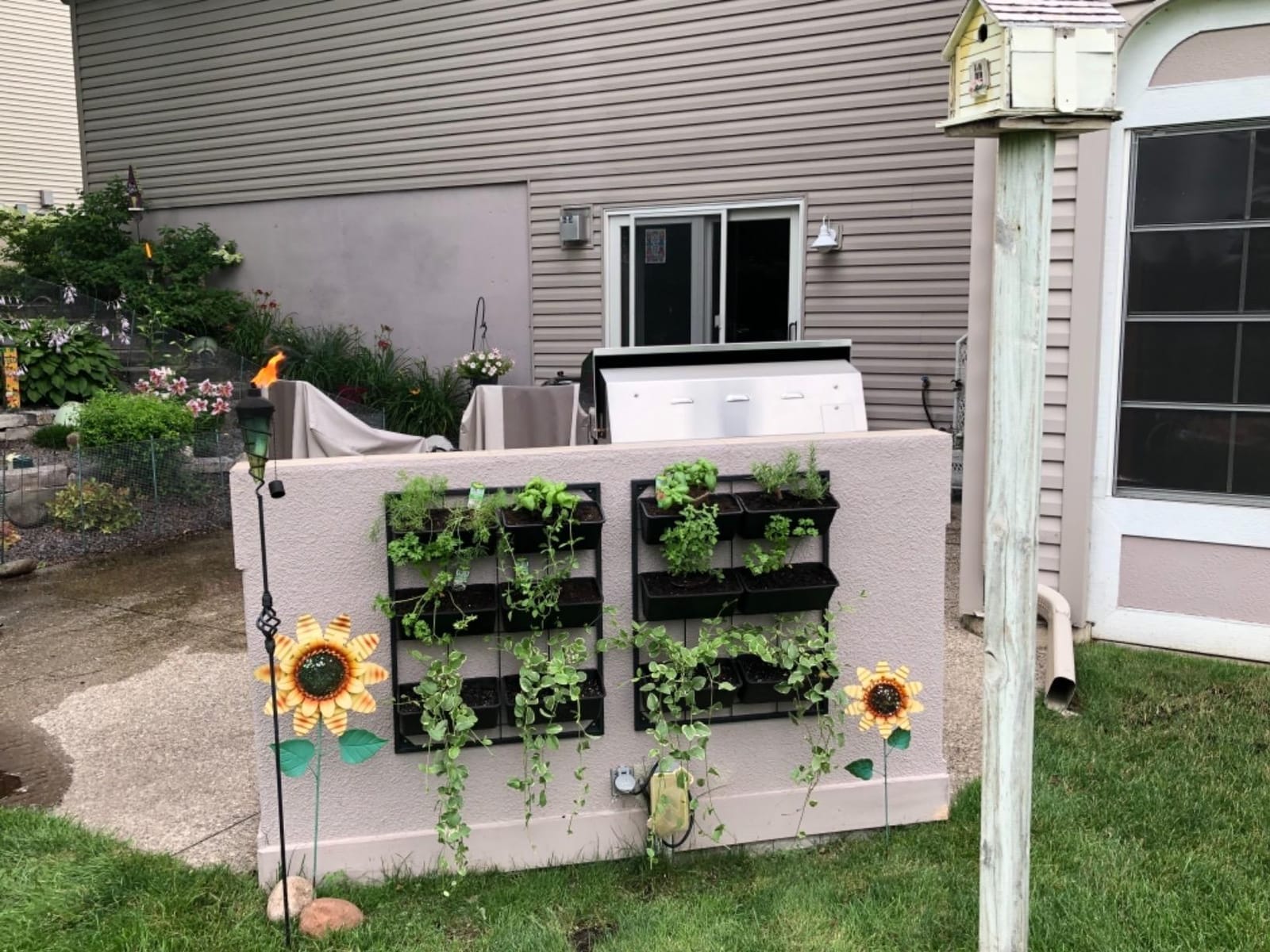 Vertical Wall Planter with 6 Removable Pots for Indoor or Outdoor customer photo 2