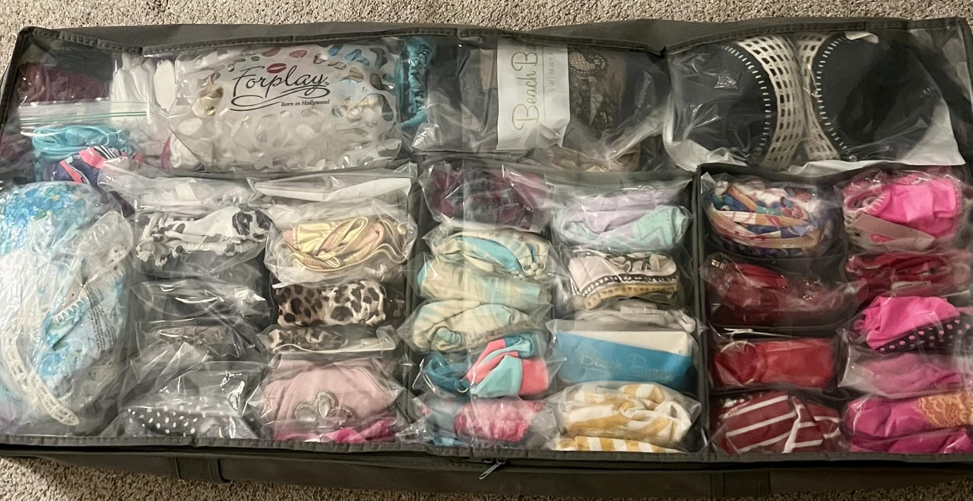 joyoldelf Sock Drawer Organizer Divider 2 Packs Underwear Organizer, 24 Cell Closet Organizers and Storage Organizer Sock Holders Organizers for Storing Socks, Handkerchiefs, Ties, Belts (Grey) customer photo 2