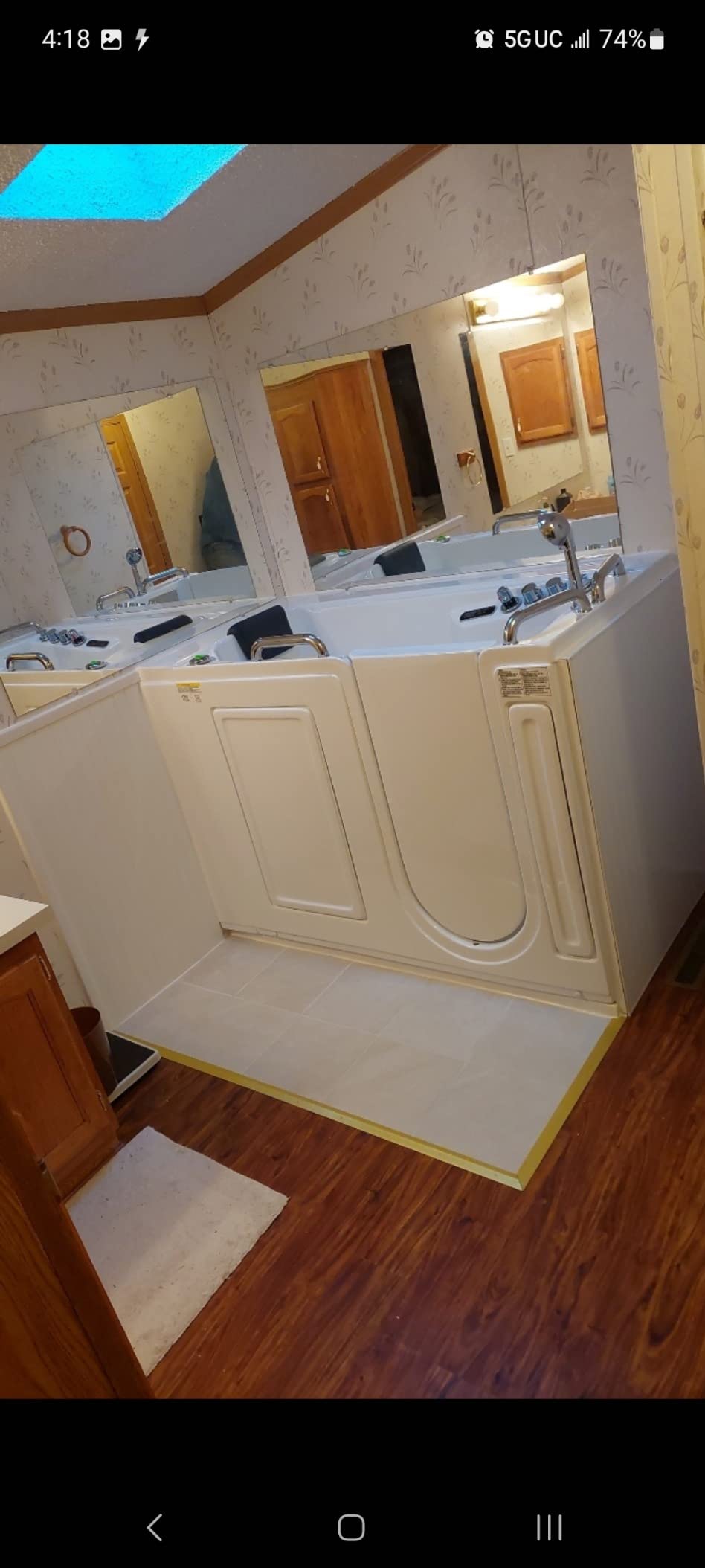 ANZZI Walk In Tub, 27 X 53 In, Right Drain, 12 Whirlpool & 18 Air Jets | Soothing Hydrotherapy Targeted 12 And 18 Acu Stream Work, Integrated Grab Bars Slip Resistant Flooring customer photo 2