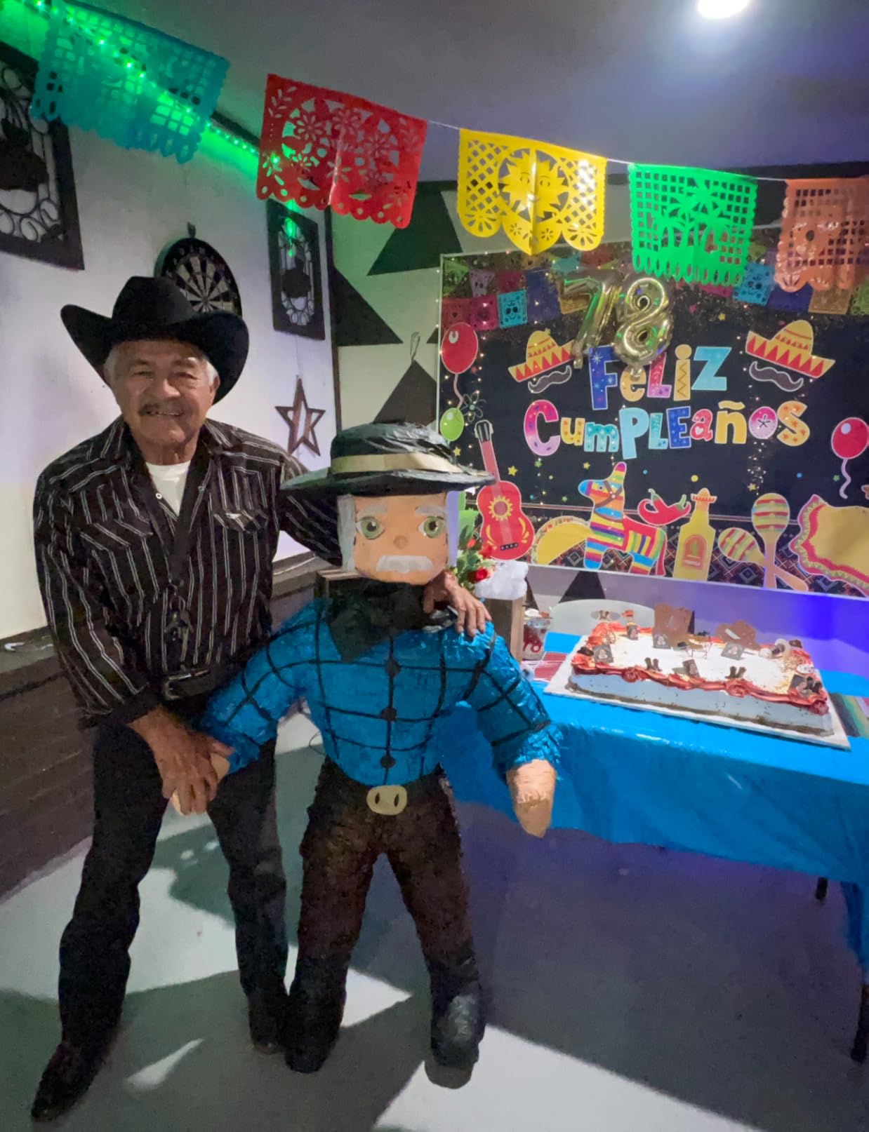 DOMESTAR Mexican Party Decoration, 18 FT Plastic Papel Picado Fiesta Banner customer photo 1