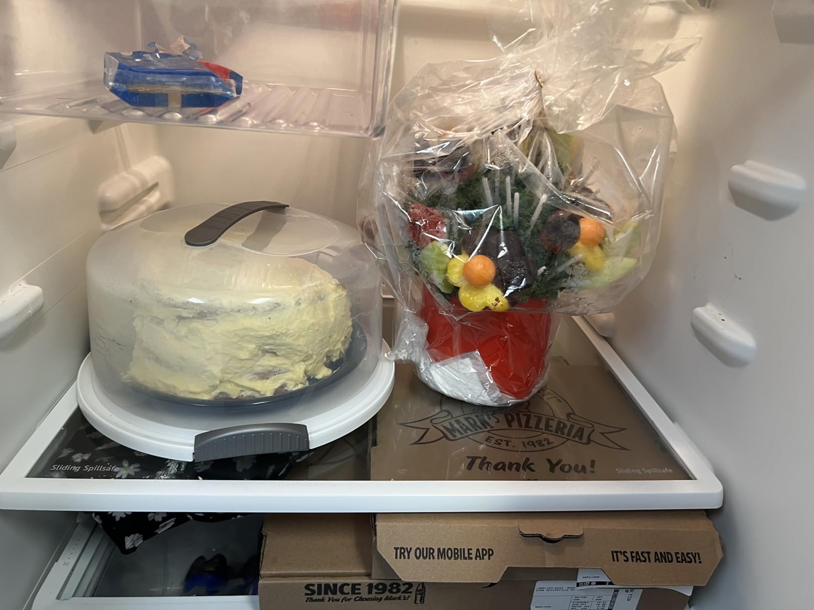 JOEY'Z EXTRA LARGE Cake Carrier - Holds up to 12 Inch 3-Layer Cake - White | Storage Container With Server Plate With Lid/Holder With Lid/Cover Clear Dome - Transports Pies or Other Desserts customer photo 2