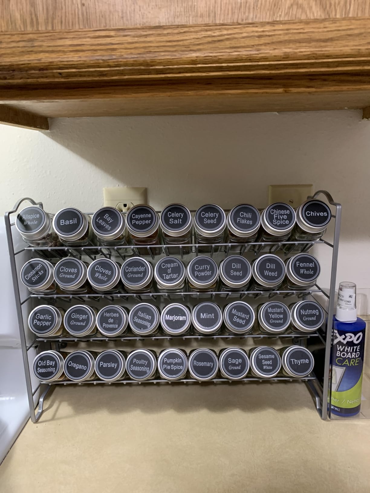 SWOMMOLY Spice Rack Organizer with 36 Spice Jars 4 oz, 396 Spice Labels | Chalk Marker, Funnel Set, Spice Organizer for Cabinet, Countertop, Pantry, Cupboard & Wall Mount, 16.5