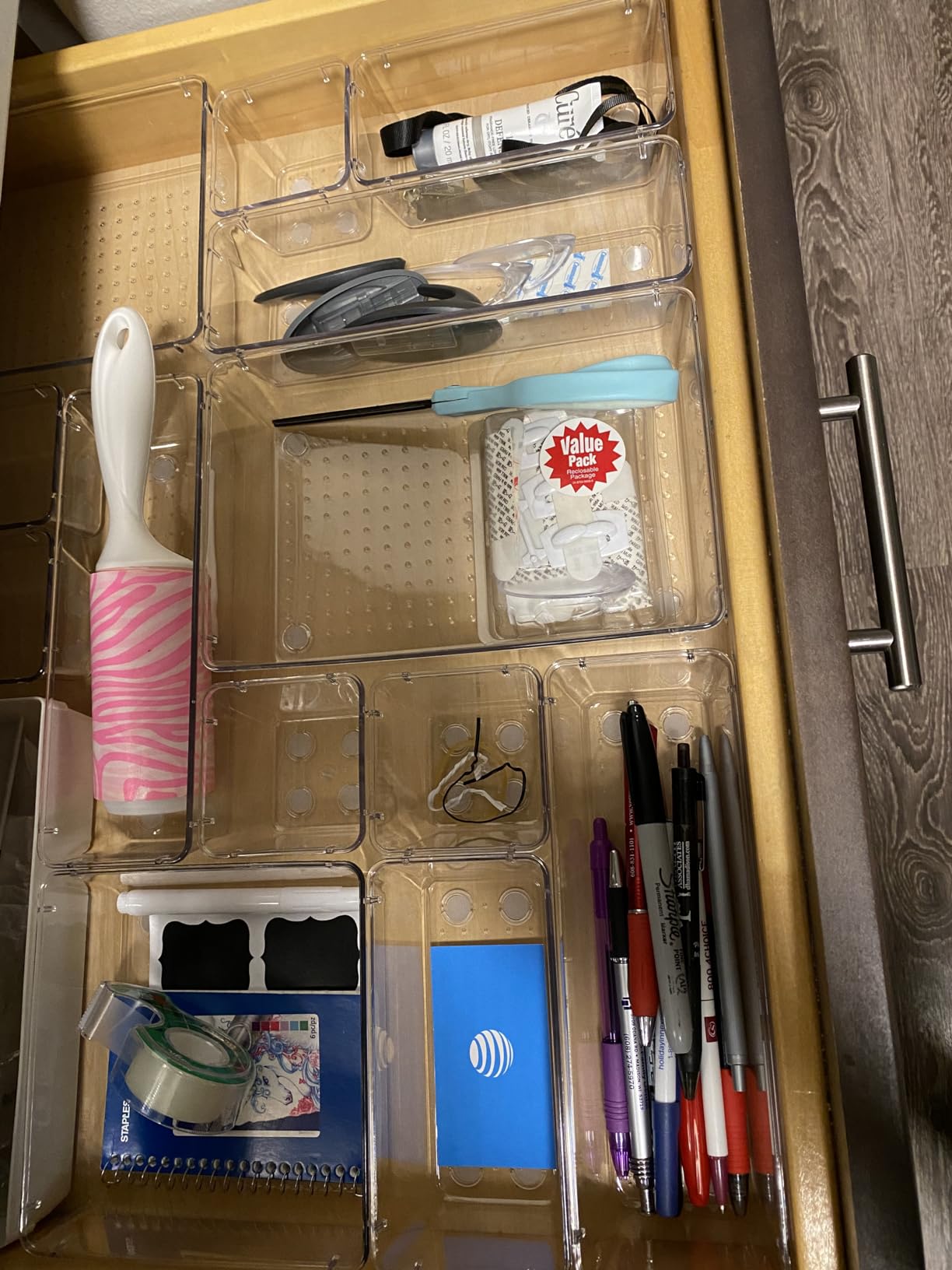 SMARTAKE 13-Piece Drawer Organizers with Non-Slip Silicone Pads, 5-Size Clear Desk Bathroom Drawer Organizer Trays customer photo 1