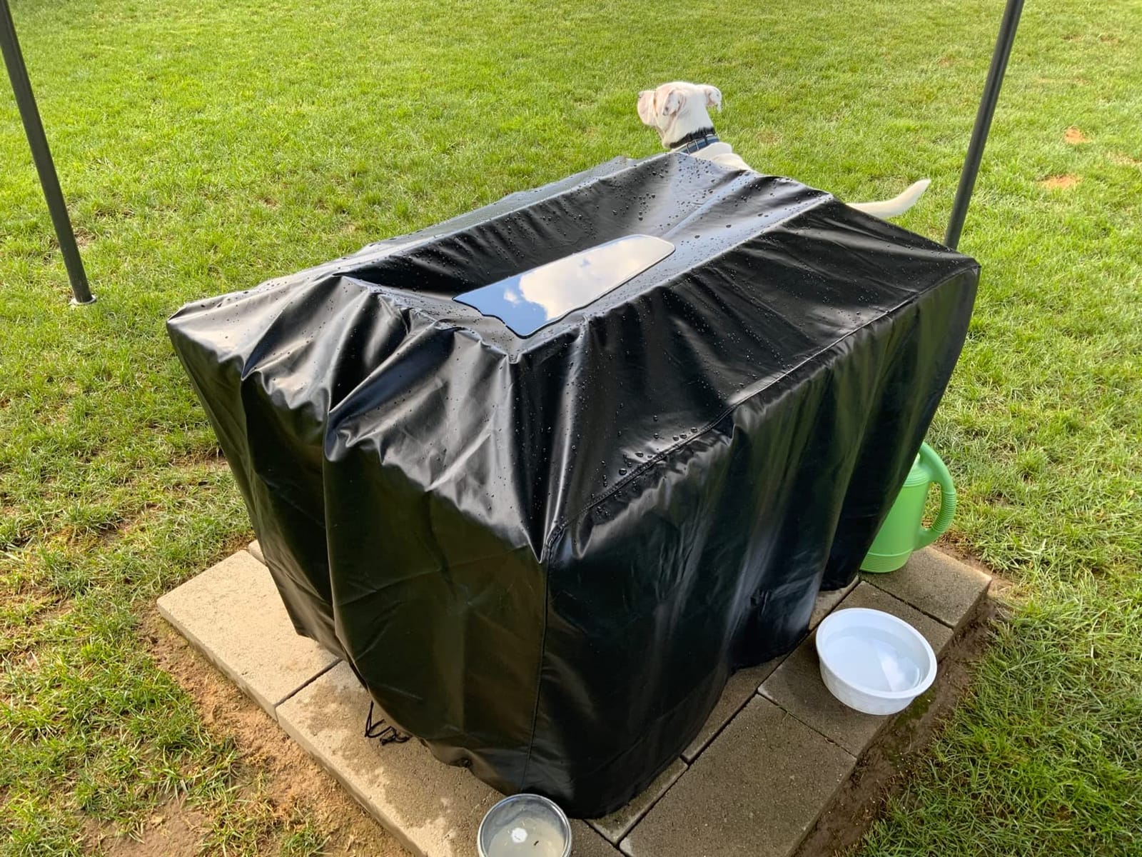 SHINESTAR Fire Pit Cover Square for 28