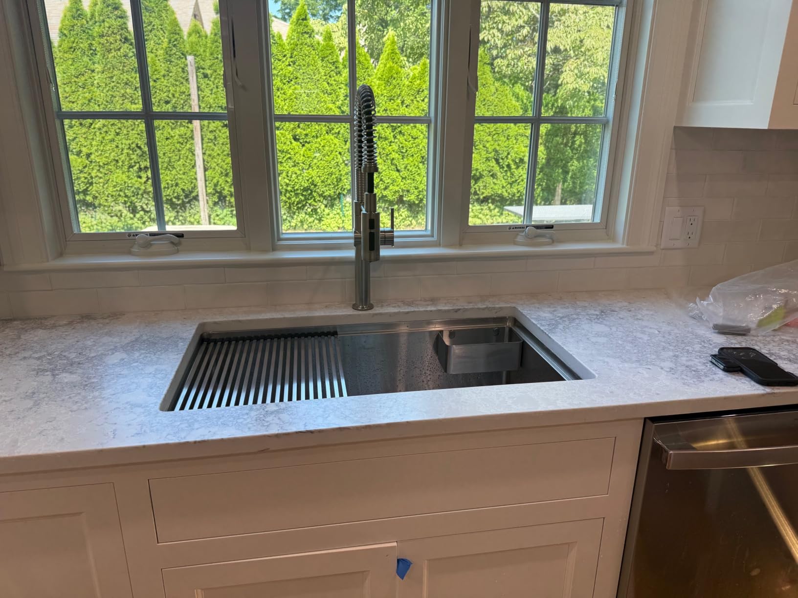 KOHLER 22973-VS Crue High-Arc Kitchen Faucet with Pull Down Spring Spout, Professional Pre-Rinse Kitchen Faucet, Commercial Faucet, Vibrant Stainless customer photo 1