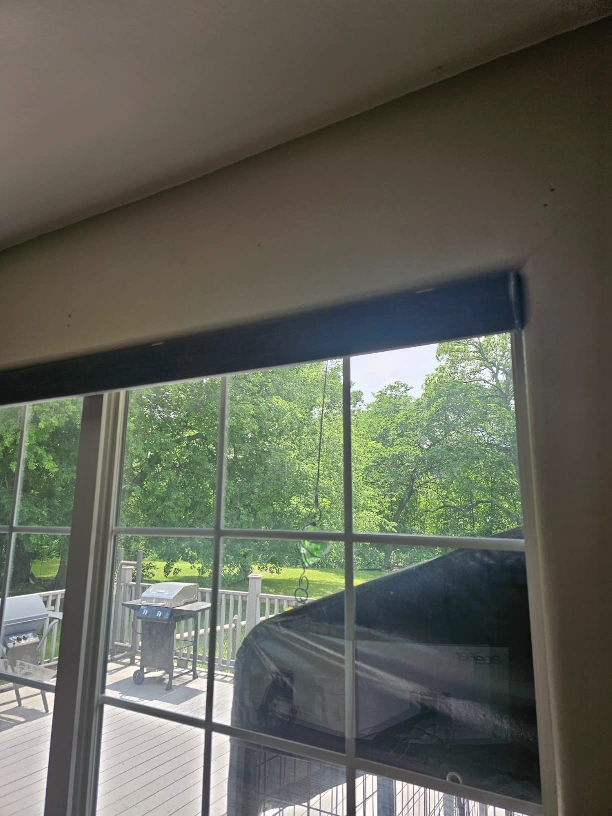 Graywind Motorized Shades 100% Blackout Compatible with Alexa Google WiFi Smart Hardwired Window Shade Remote Control Thermal Insulated Electric Blinds, Customized Size (Matt Black) customer photo 2