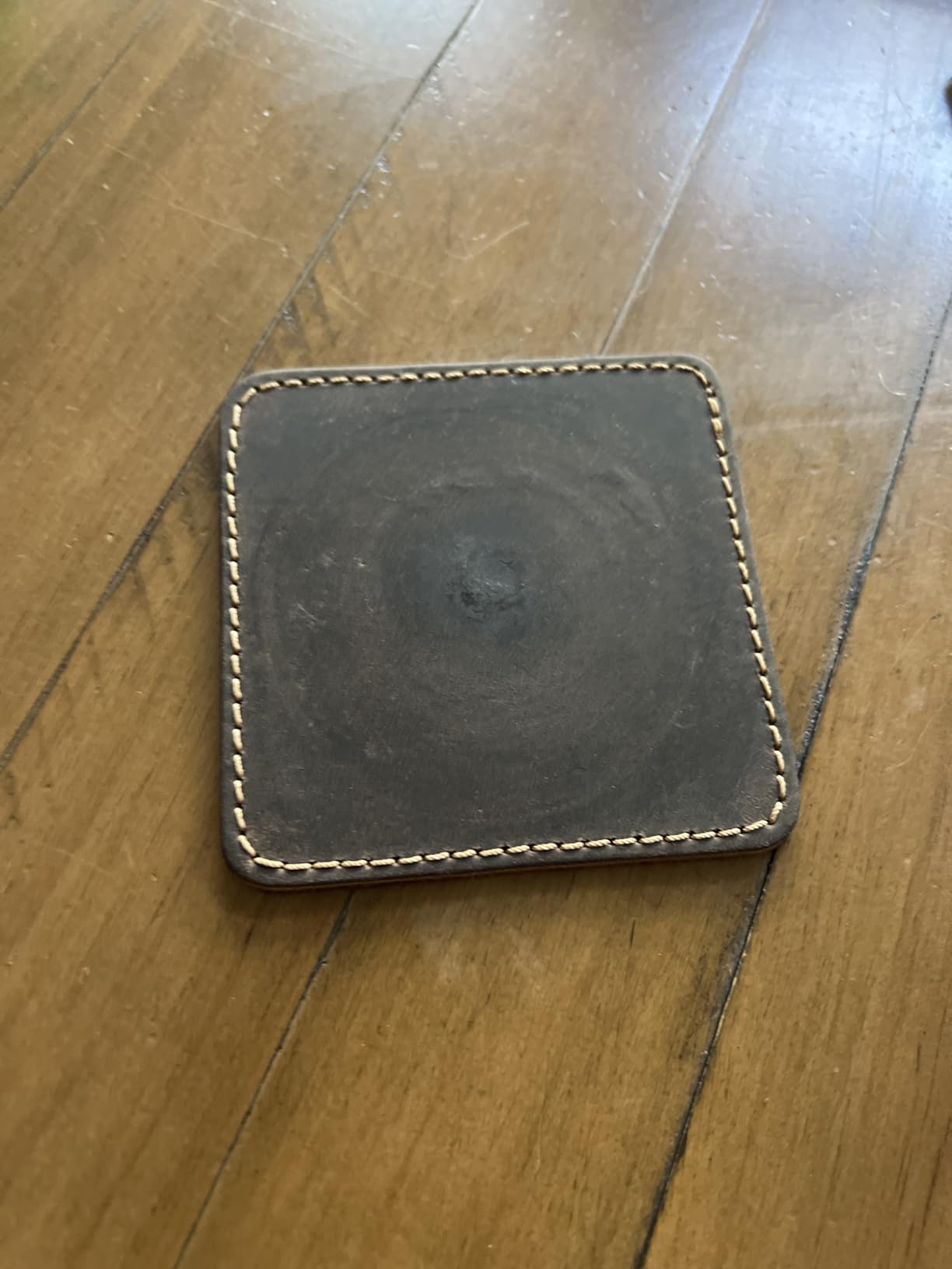Hide & Drink Leather Coasters Set of 8, Premium Leather Table Protection for Drinks, Elegant Accessory for Home/Office, Protects Surfaces, Bourbon Table Coasters, Bar, Western (Bourbon Brown) customer photo 2