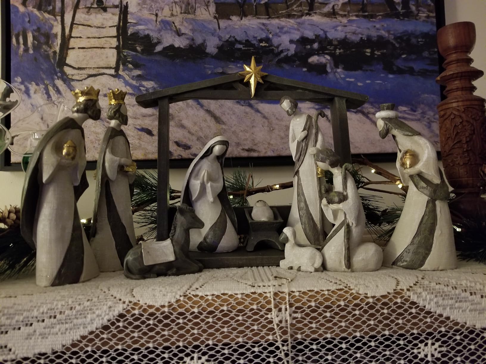 The Nativity Store - Holy Family Silent Night Nativity Set - Manger Scene - Christmas Decorations - Indoor Holiday Decor (10 PC Set) customer photo 1