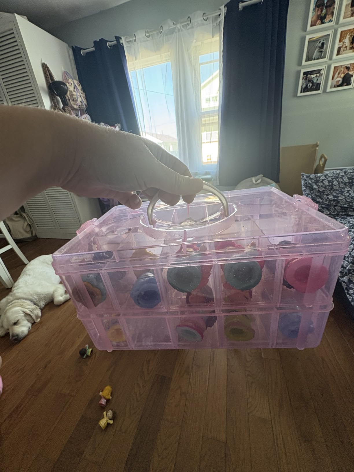Bead Organizer 3 Tier 30 grid Stackable Craft Tackle Storage Container | Stackable 3-Tier Design, 30 Compartments, for Beads Washi Tape Toys Jewelry Beauty and Sewing Supplies customer photo 2