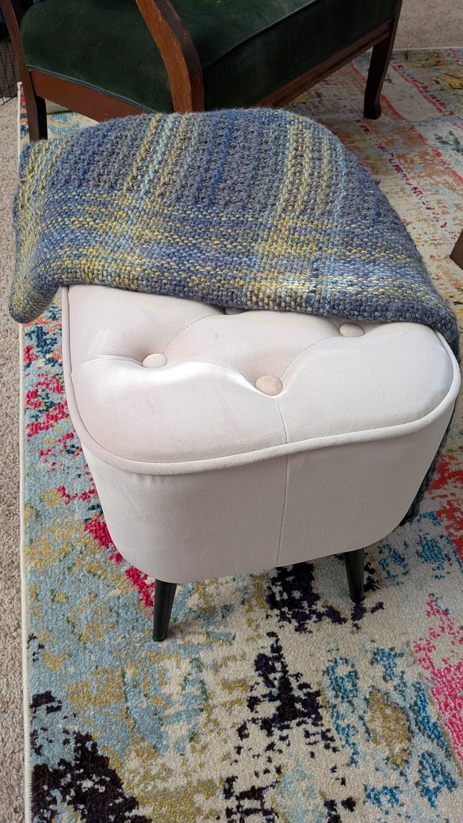 BIRDROCK HOME Tufted Curve Ottoman Velvet Foot Stool - Modern Upholstered Padded Footrest for Living Room or Bedroom - Small Cushioned Accent Chair for Couch, Sofa, or Extra Seating customer photo 2