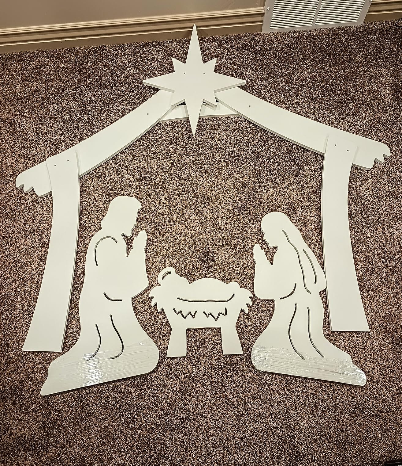 FrontYard Originals All-Weather Outdoor Holy Family Nativity, Waterproof, Made in USA, 4ft Tall, Durable Material, Simple Assembly, Easy Storage, Yard Nativity Set customer photo 2