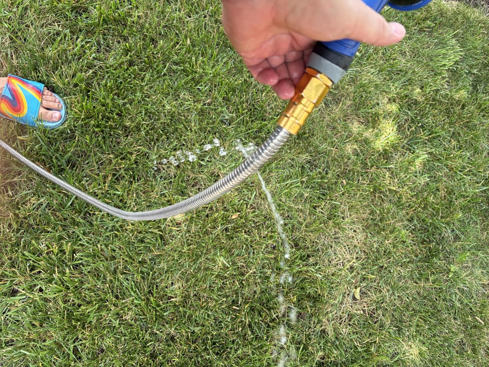 Rosy Earth Metal Garden Hose 50 FT, 304 Stainless Steel Water Hose customer photo 2