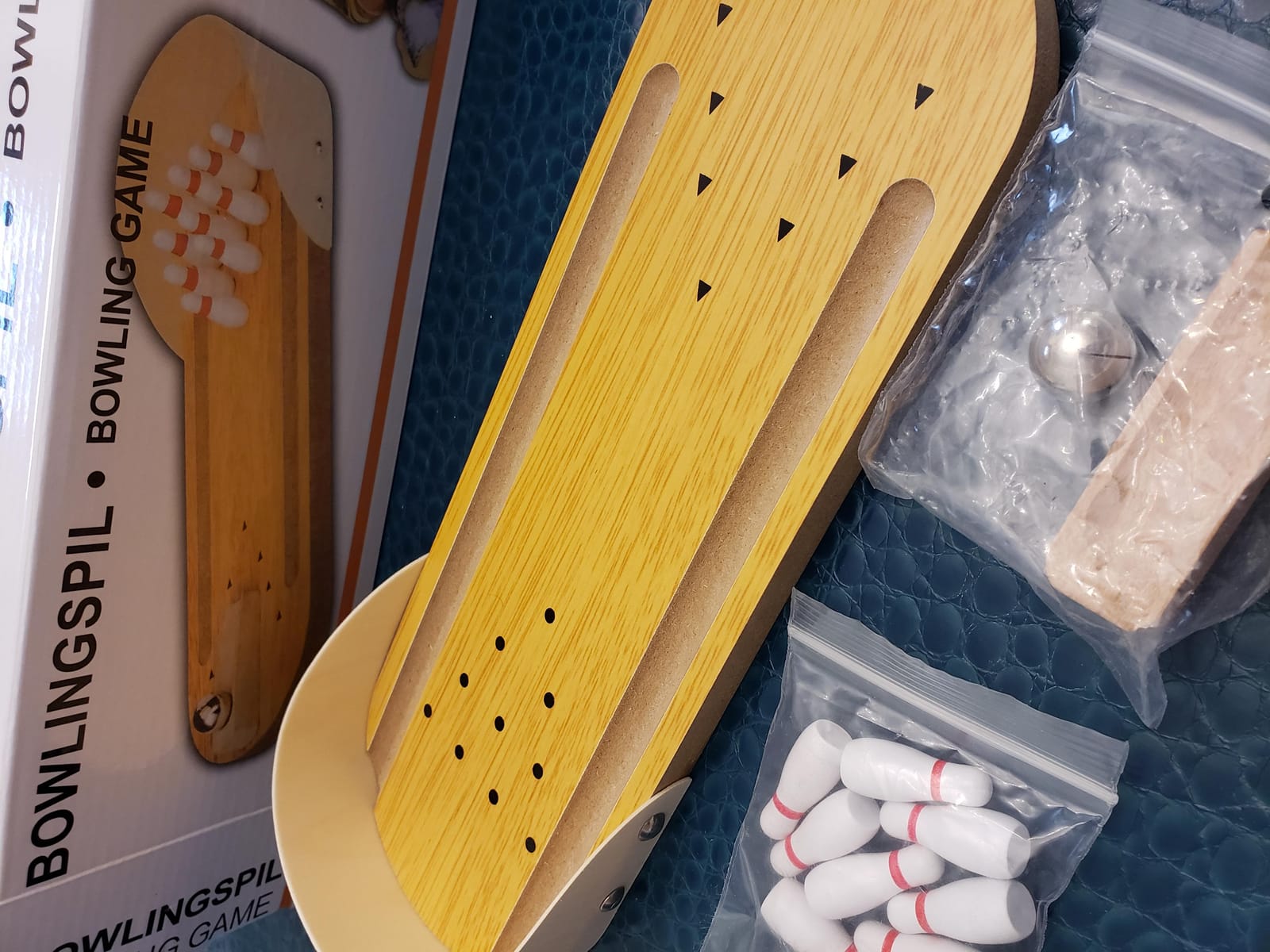 Table Top Mini Bowling Game Set-Tabletop Wooden Board Mini Arcade Desktop customer photo 1