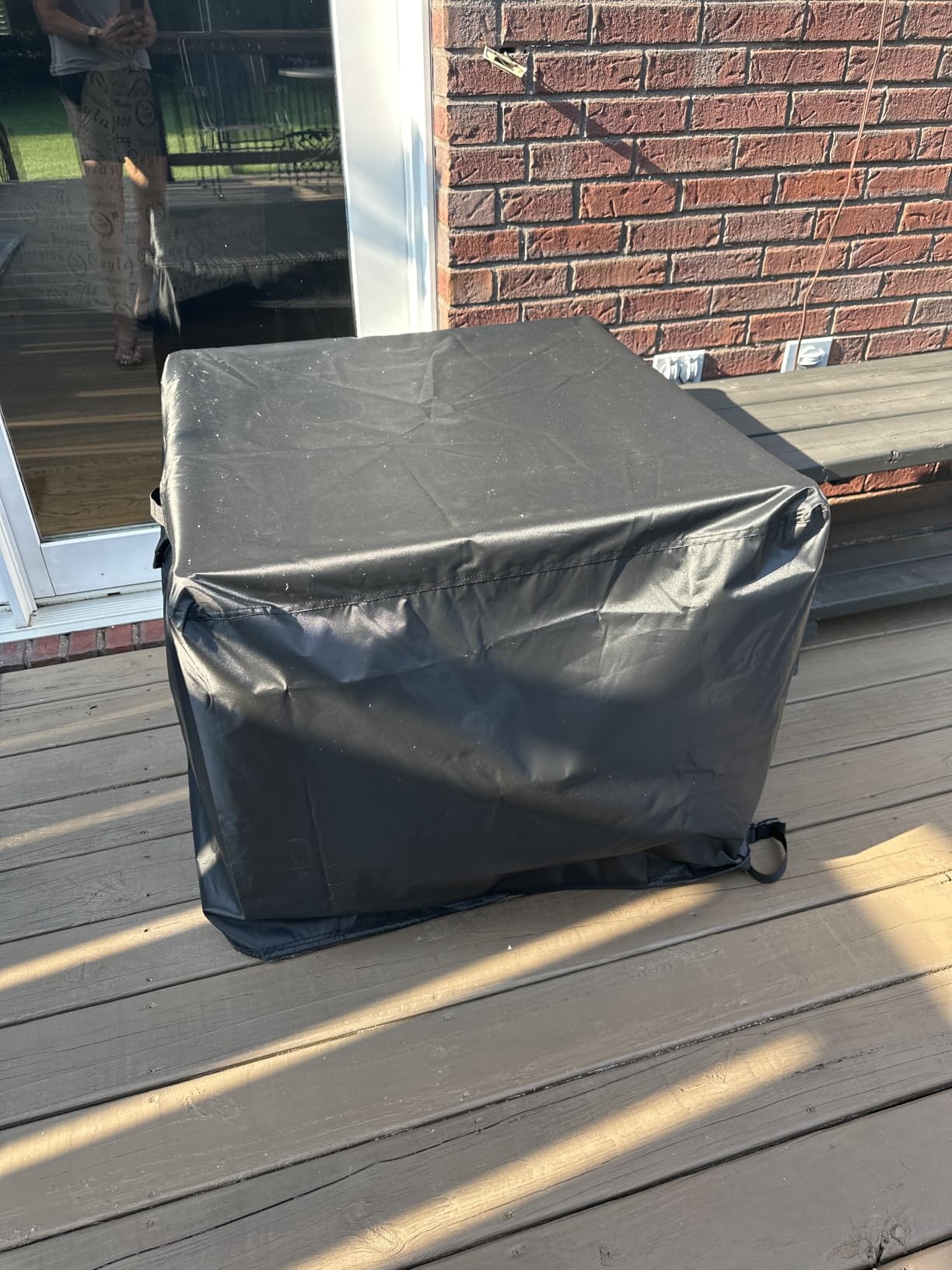 Saking Fire Pit Cover Square Gas Fire Pit Table Cover 28X28 inch, 28 inch Firepit Covers Square Gas Fireplace Cover for Propane Fire Pit customer photo 1