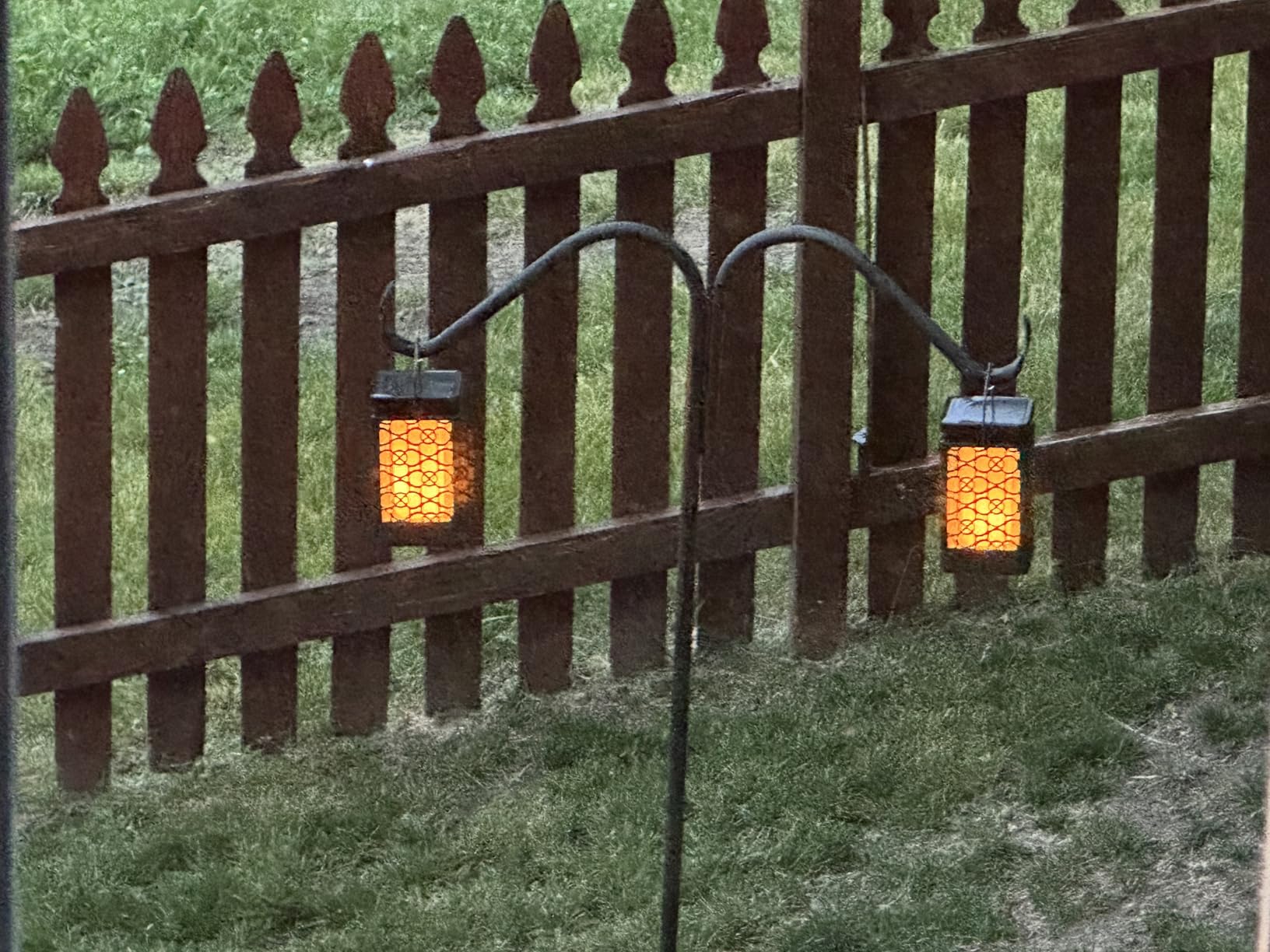 TomCare Solar Lanterns Outdoor, Flickering Flame Hanging Lights, 2 Pack | Realistic Flame Effect, Charges in 6-8 Hours, 10-12-Hour Runtime, IP65 Waterproof, Auto On/Off for Patio, Garden and Porch customer photo 1