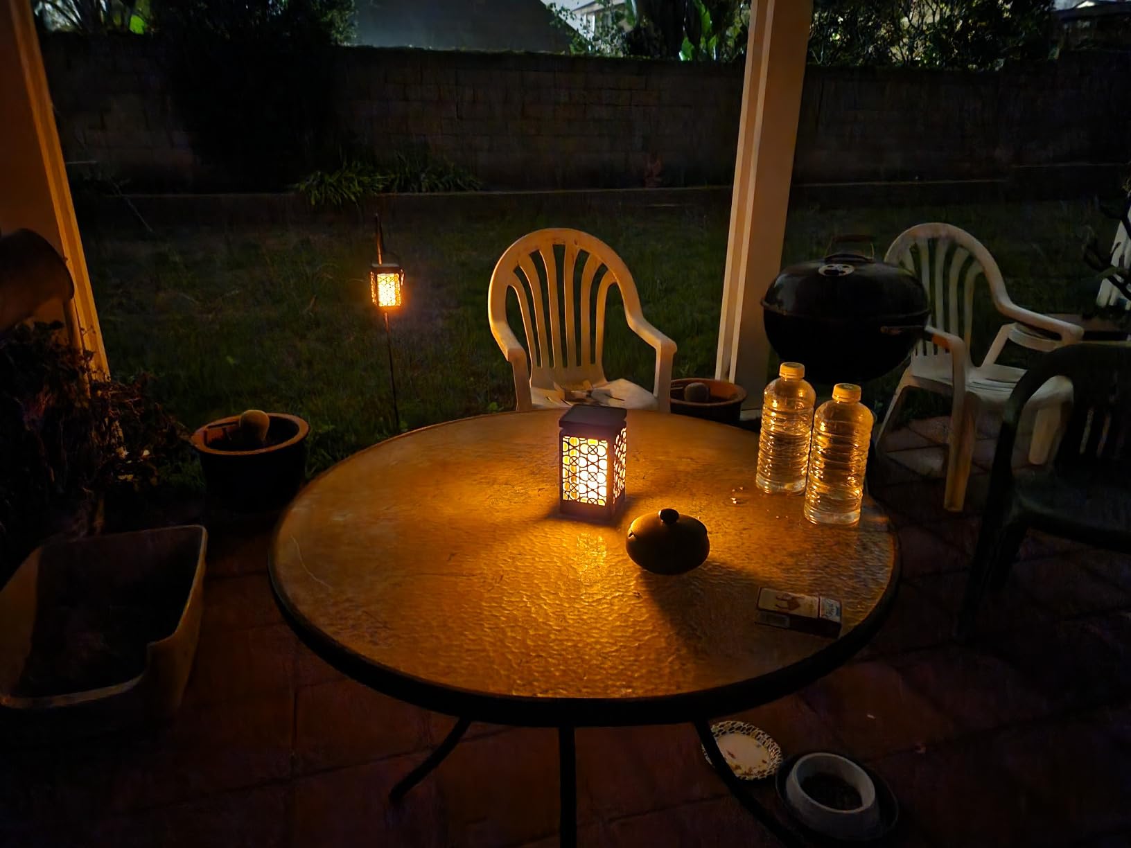 TomCare Solar Lanterns Outdoor, Flickering Flame Hanging Lights, 2 Pack | Realistic Flame Effect, Charges in 6-8 Hours, 10-12-Hour Runtime, IP65 Waterproof, Auto On/Off for Patio, Garden and Porch customer photo 2