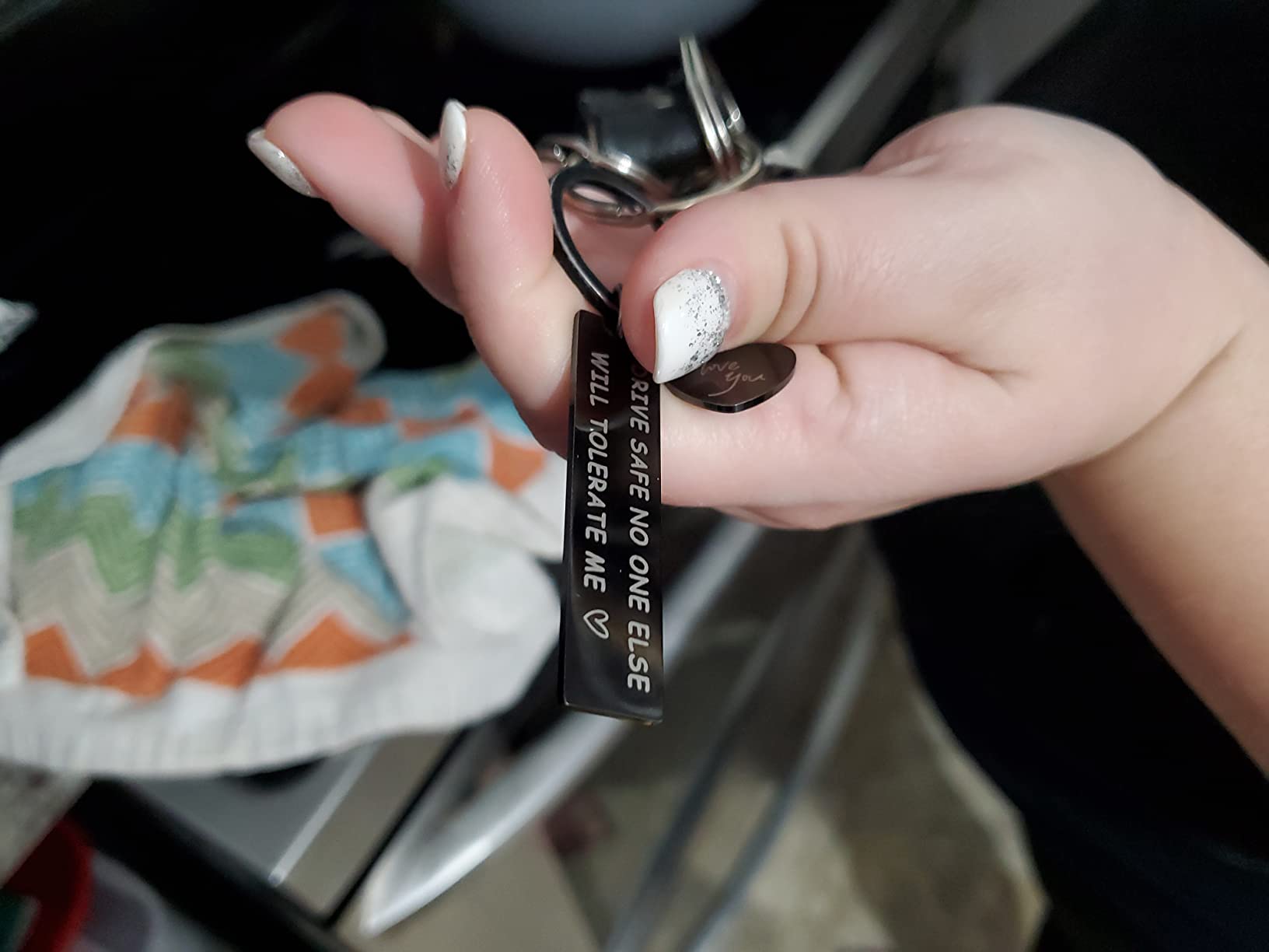 isiyu Mens Fathers Day Dad Gifts for Him Keychain | Naughty Birthday Bf Gifts Anniversary for Men Sweetest Day Husband Boyfriend Drive Safe Couples Girlfriend Wife Fiance customer photo 1