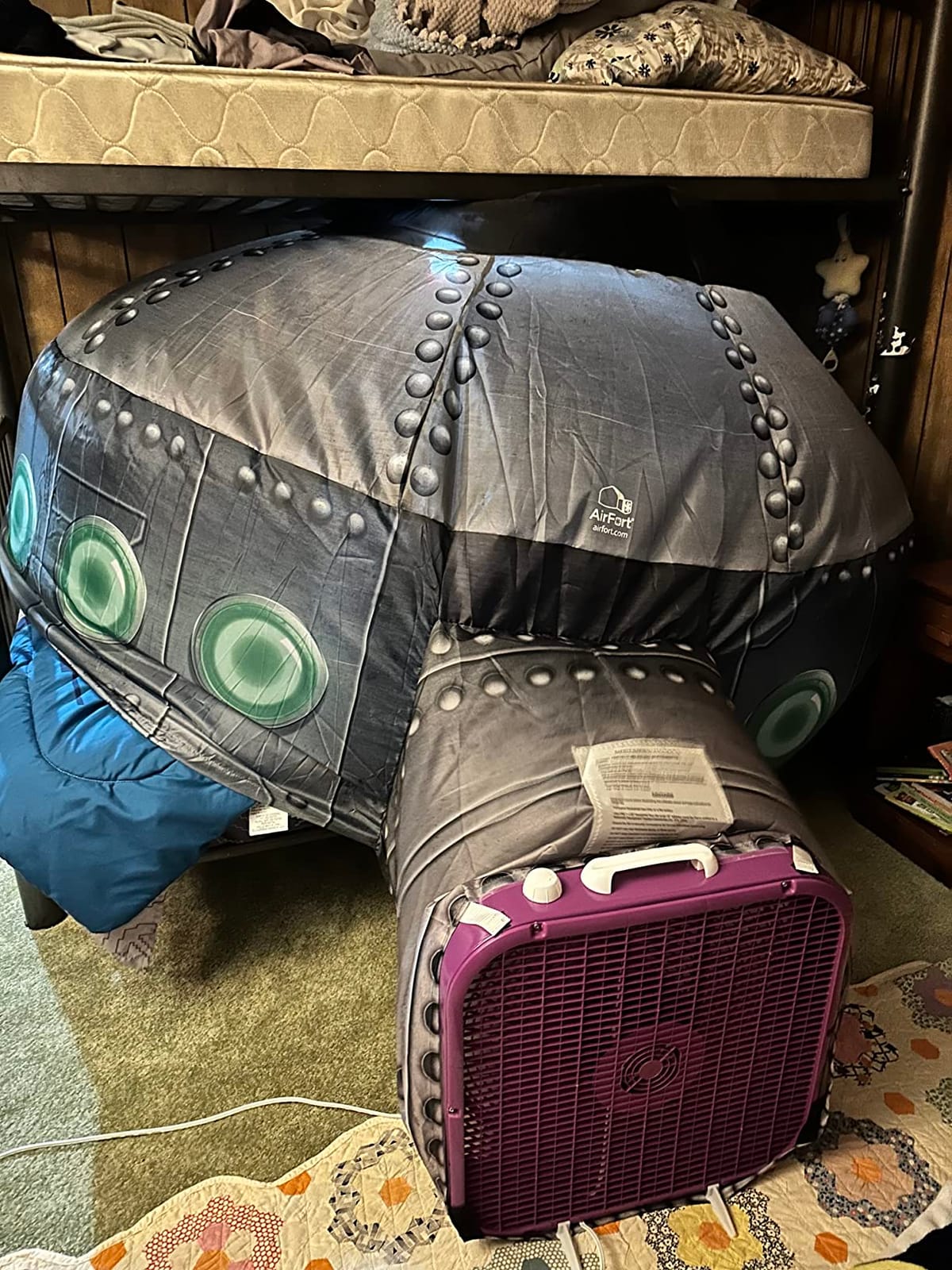 AirFort Inflatable Fort for Kids, Builds in 30 Sec, Play Tent Age 3+ (Starry Night) customer photo 1
