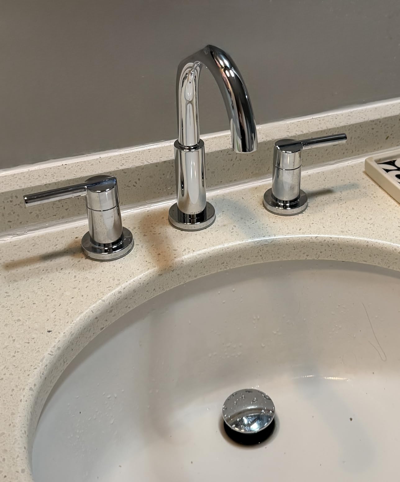Delta Nicoli Chrome Faucet 3 Hole, 8 Inch Widespread Bathroom Sink Faucet for Vanity, Push-Pop Drain Assembly, Chrome 35749LF customer photo 1