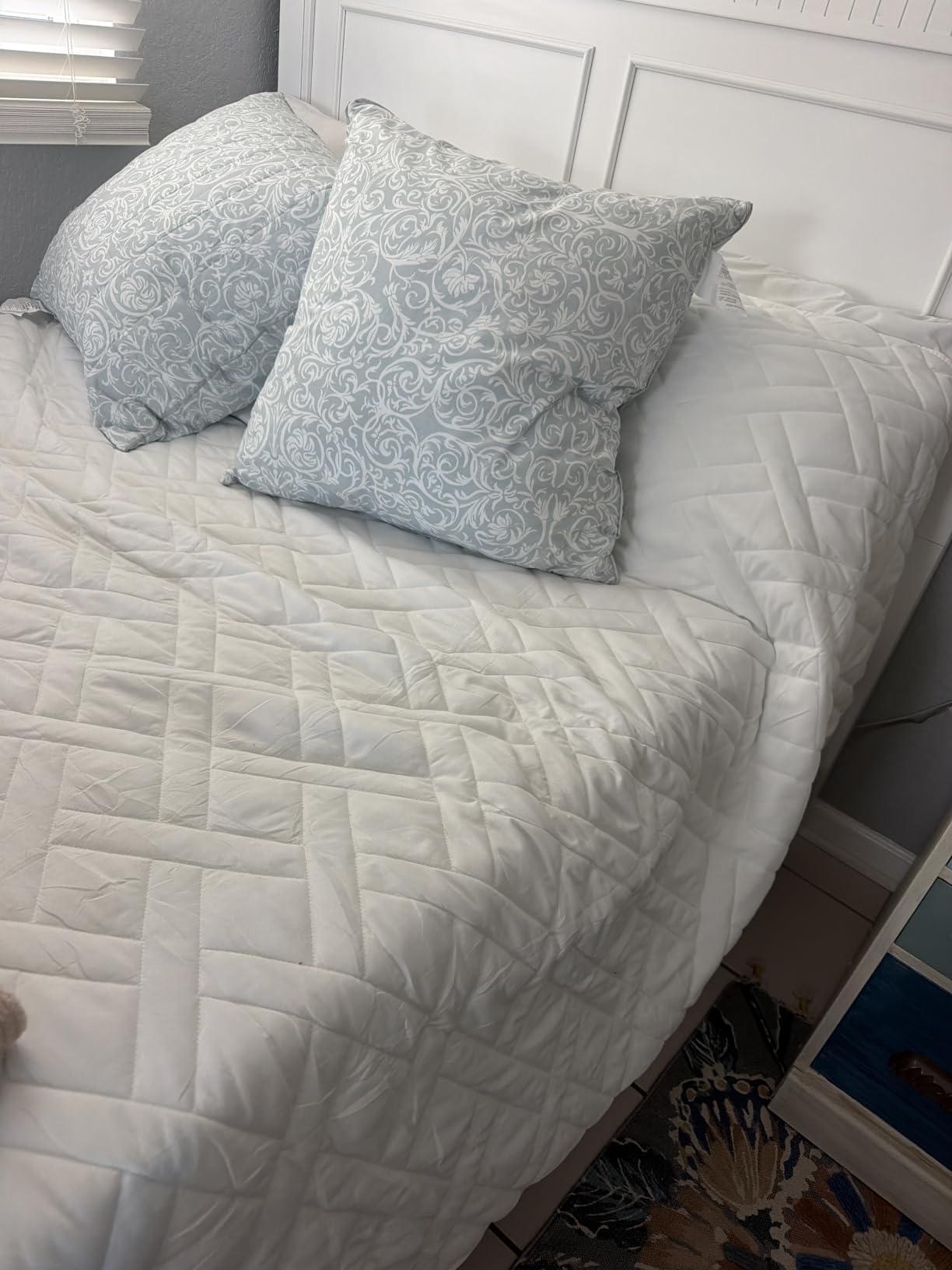 HORIMOTE HOME Quilt Set Queen Size Navy Blue, Classic Geometric Diamond Stitched Pattern, Ultra Soft Microfiber Lightweight Bedding Bedspread Coverlet for All Season with 1 Quilt 2 Pillow Shams customer photo 1