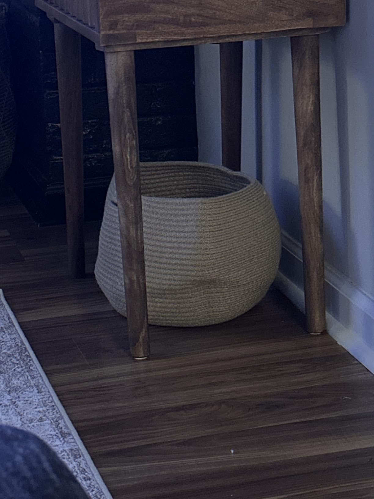 Goodpick Round Small Wicker Storage Basket for Shelves, 10