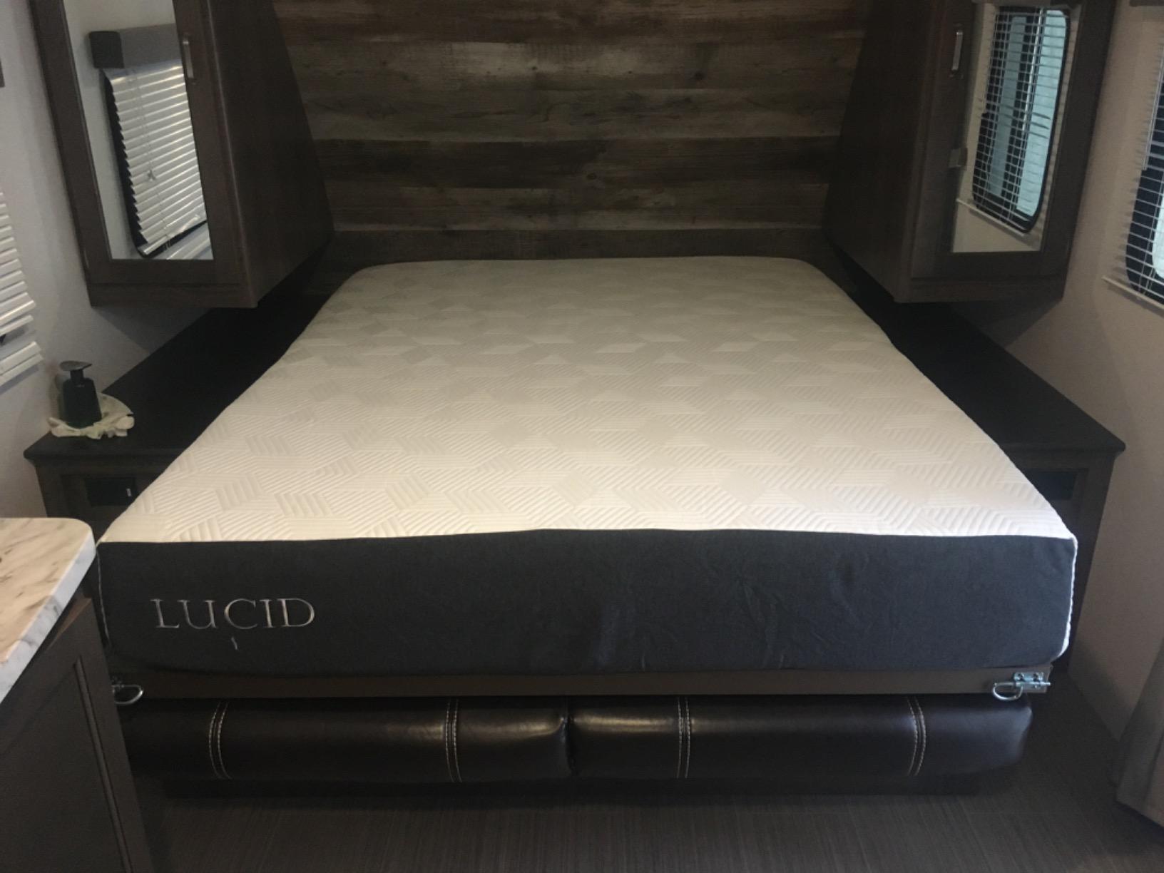 Lucid 10 Inch Memory Foam Mattress - Medium Feel - Infused with Refreshing Bamboo Charcoal and Cooling Gel - Bed in a Box - Temperature Regulating - Short Queen Size - RV or Camper Van Size customer photo 2