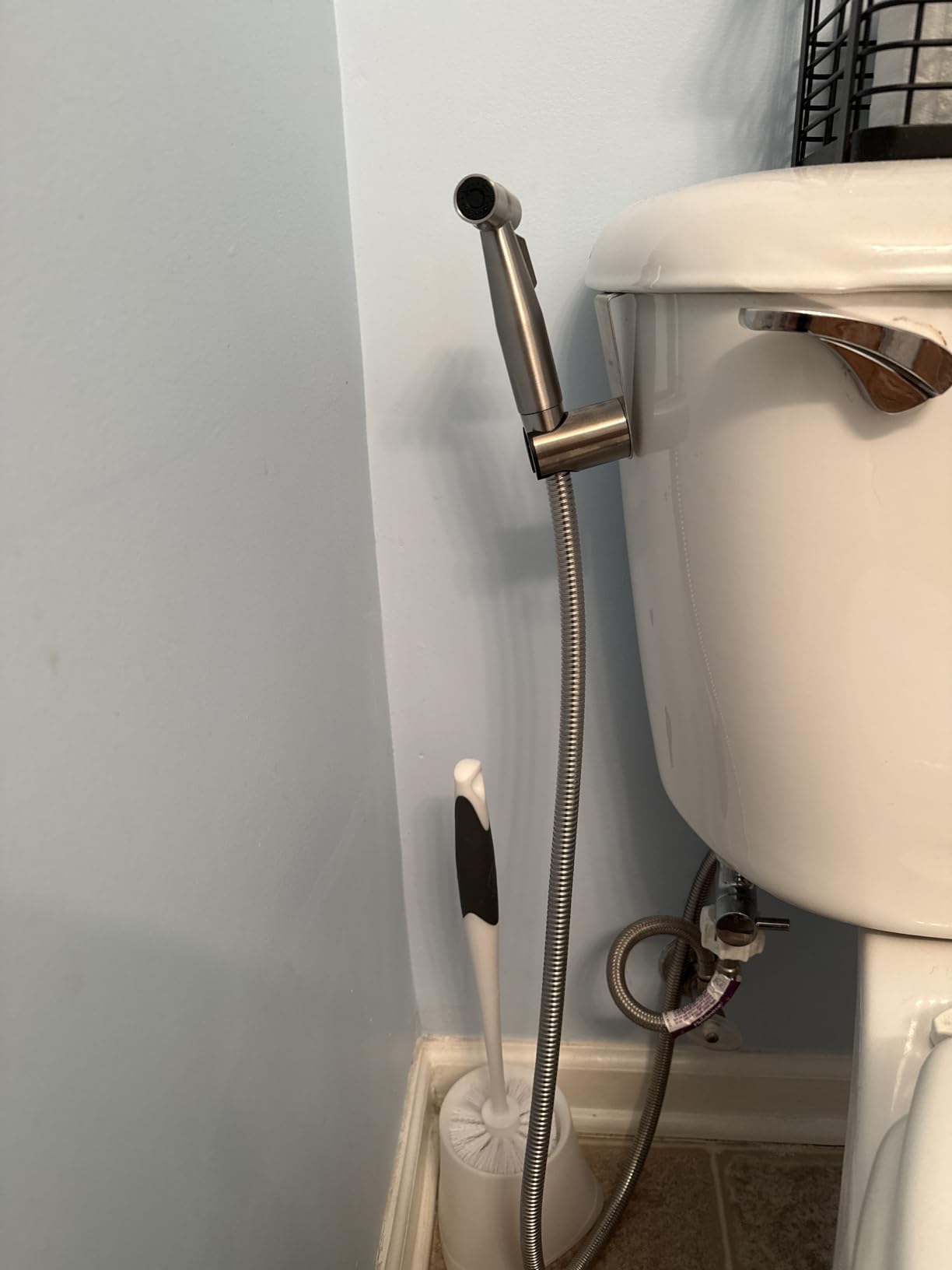 Arofa Handheld Bidet Sprayer, Bidet Attachment for Toilet, Brushed Nickel | Adjustable Water Flow, Leak-Free Hose, Fits Two-Piece Toilet customer photo 1