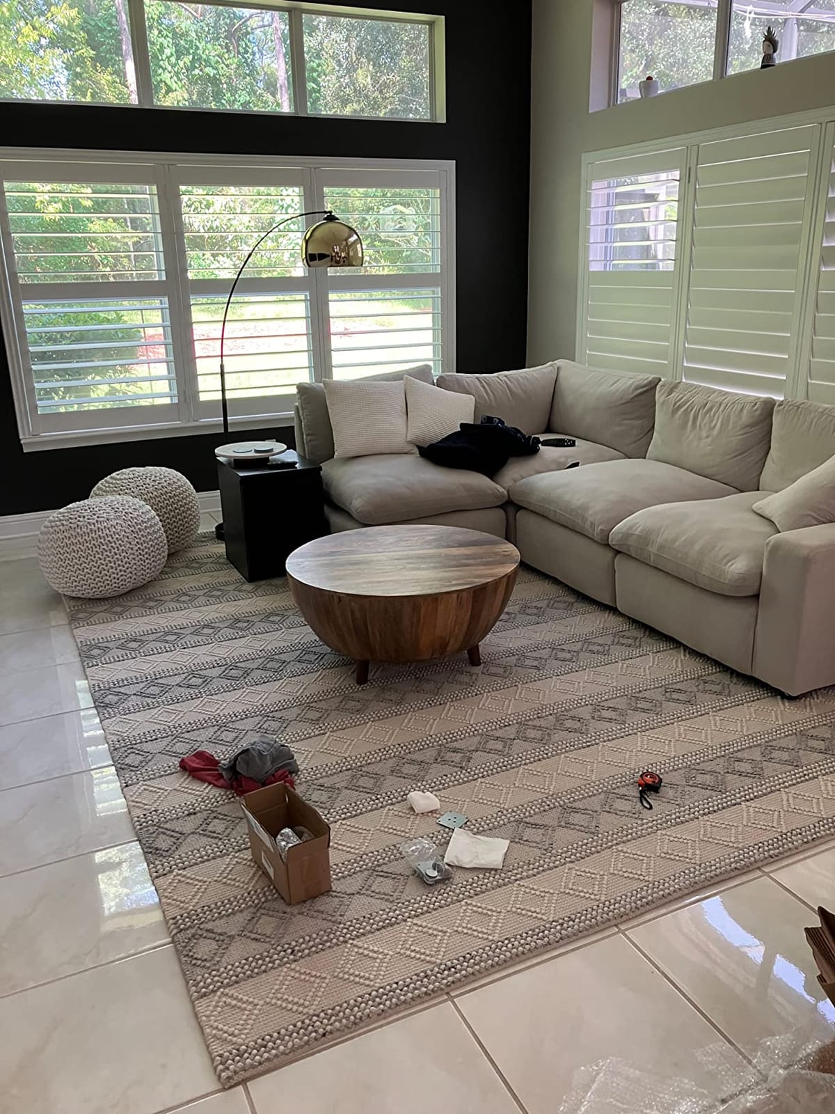 TUP THE URBAN PORT Arthur Mango Wood Round Coffee Table, Dark Brown | 35.5 Inch customer photo 2
