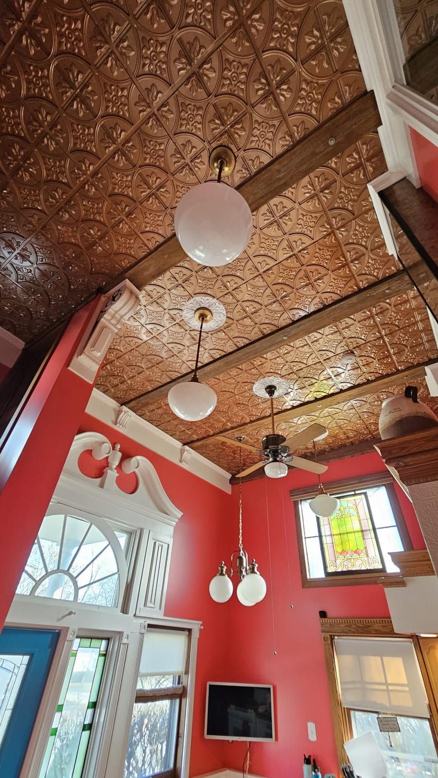 Art3d Drop Ceiling Tiles 2x2 12 Pack, Glue-up PVC Ceiling Panel, Traditional Style in White customer photo 2