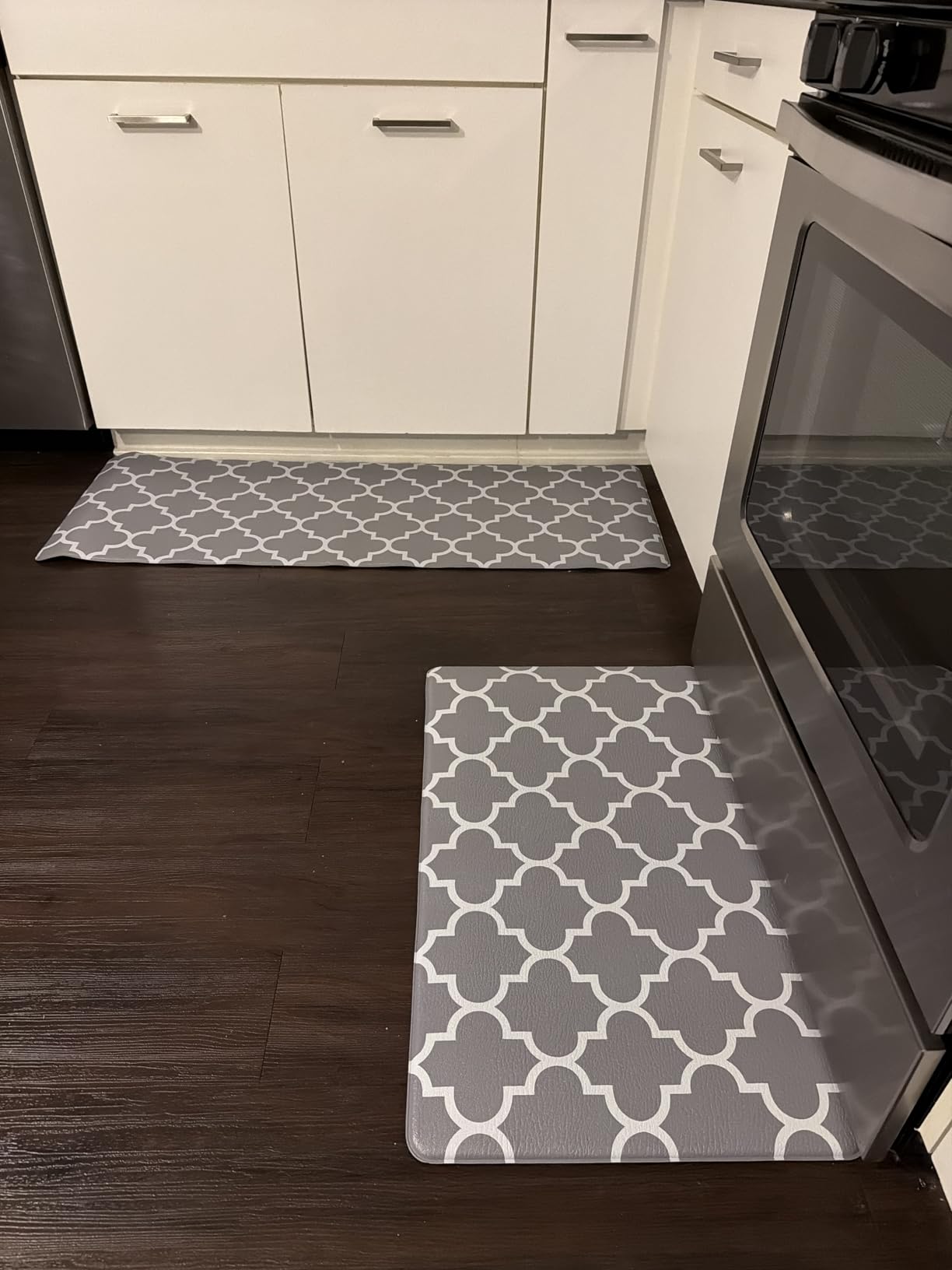 KMAT Kitchen Mat Set of 2, Cushioned Anti-Fatigue Kitchen Mats for Floor | Waterproof Non-Slip Kitchen Rugs Heavy Duty PVC Ergonomic Comfort Foam Rug for Kitchen, Floor Home, Office, Sink, Laundry customer photo 1