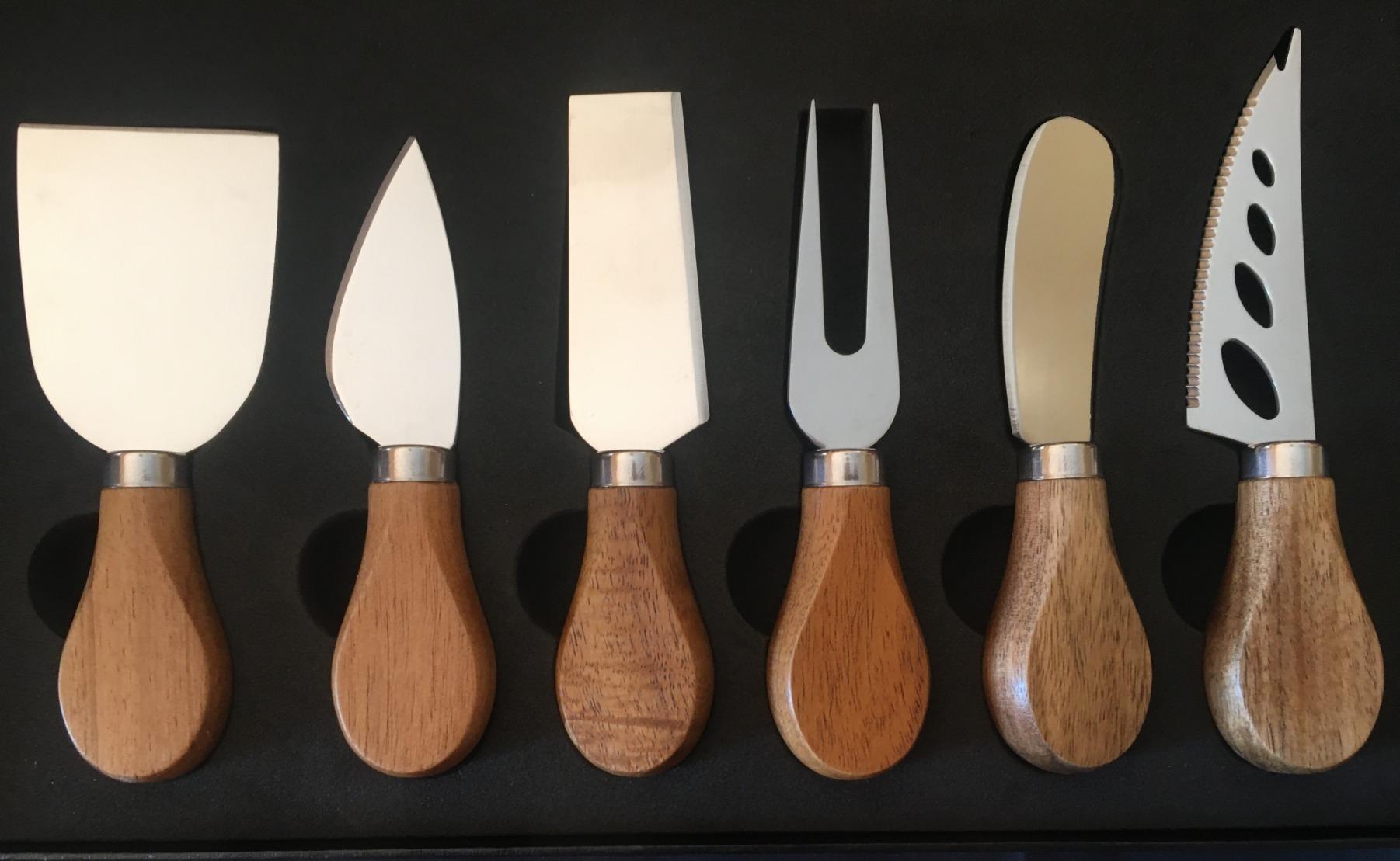 Exquisite 6-Piece Cheese Knives Set, Stainless Steel Cheese Knife Set Collection (Acacia Wood Handle) customer photo 1
