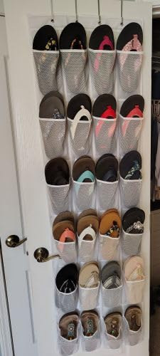 GORILLA GRIP Over the Door Shoe Organizer, 24 Large Pockets, Black | Breathable Mesh Pocket, Space Saving Hanging Storage Holder, Closet Rack Hanger for Shoes, Pantry and Bathroom Accessories customer photo 2