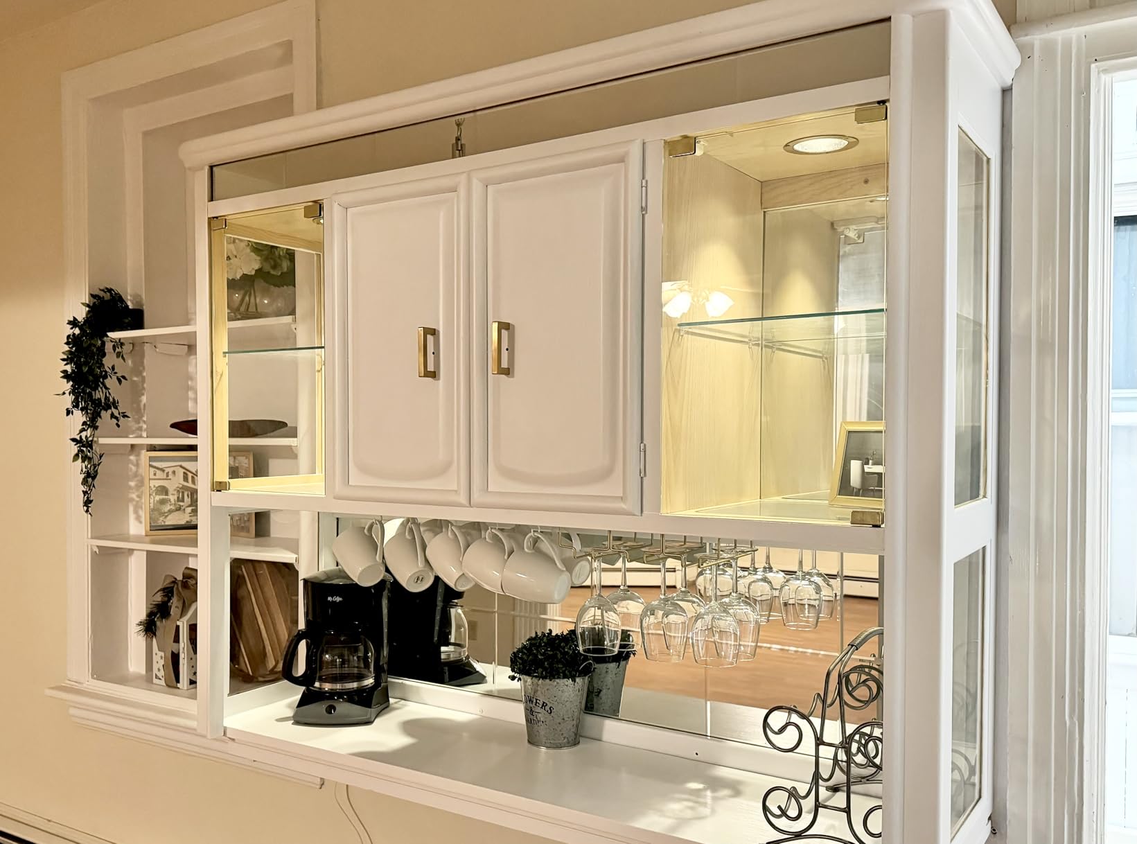 Nuovoware Wine Glass Rack, 3 Rows, Gold | Under Cabinet Stemware, Wine Glass Hanger Rack Holder, for Bar Kitchen Cabinet customer photo 2