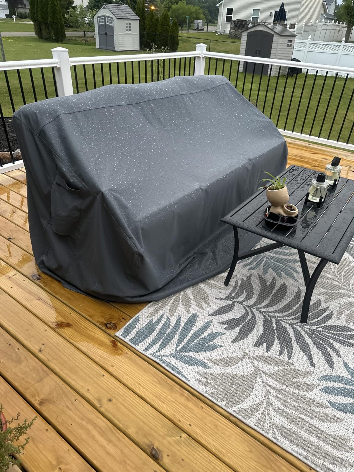 Vailge Patio Sofa Cover 3-Seater Waterproof 600D Oxford with Windproof Straps and Vents customer photo 1