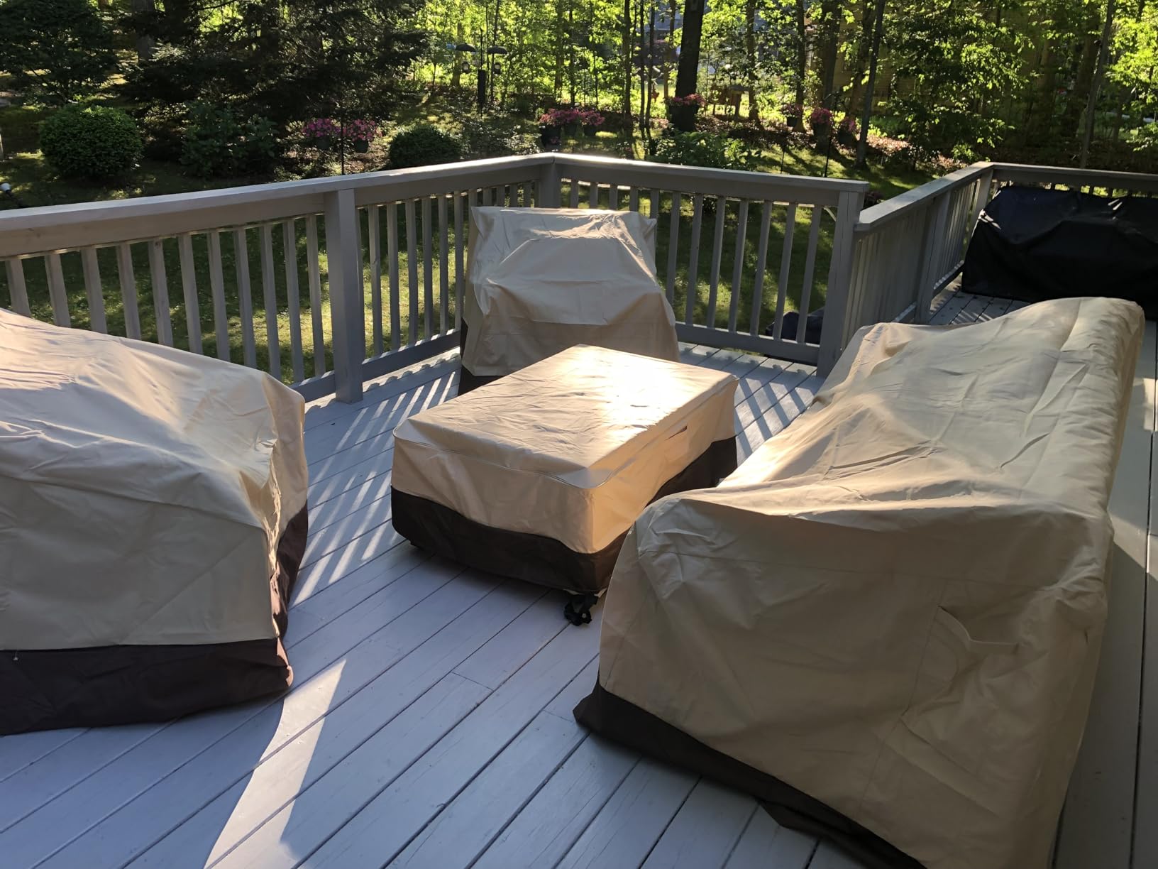 Vailge Patio Sofa Cover 3-Seater Waterproof 600D Oxford with Windproof Straps and Vents customer photo 2