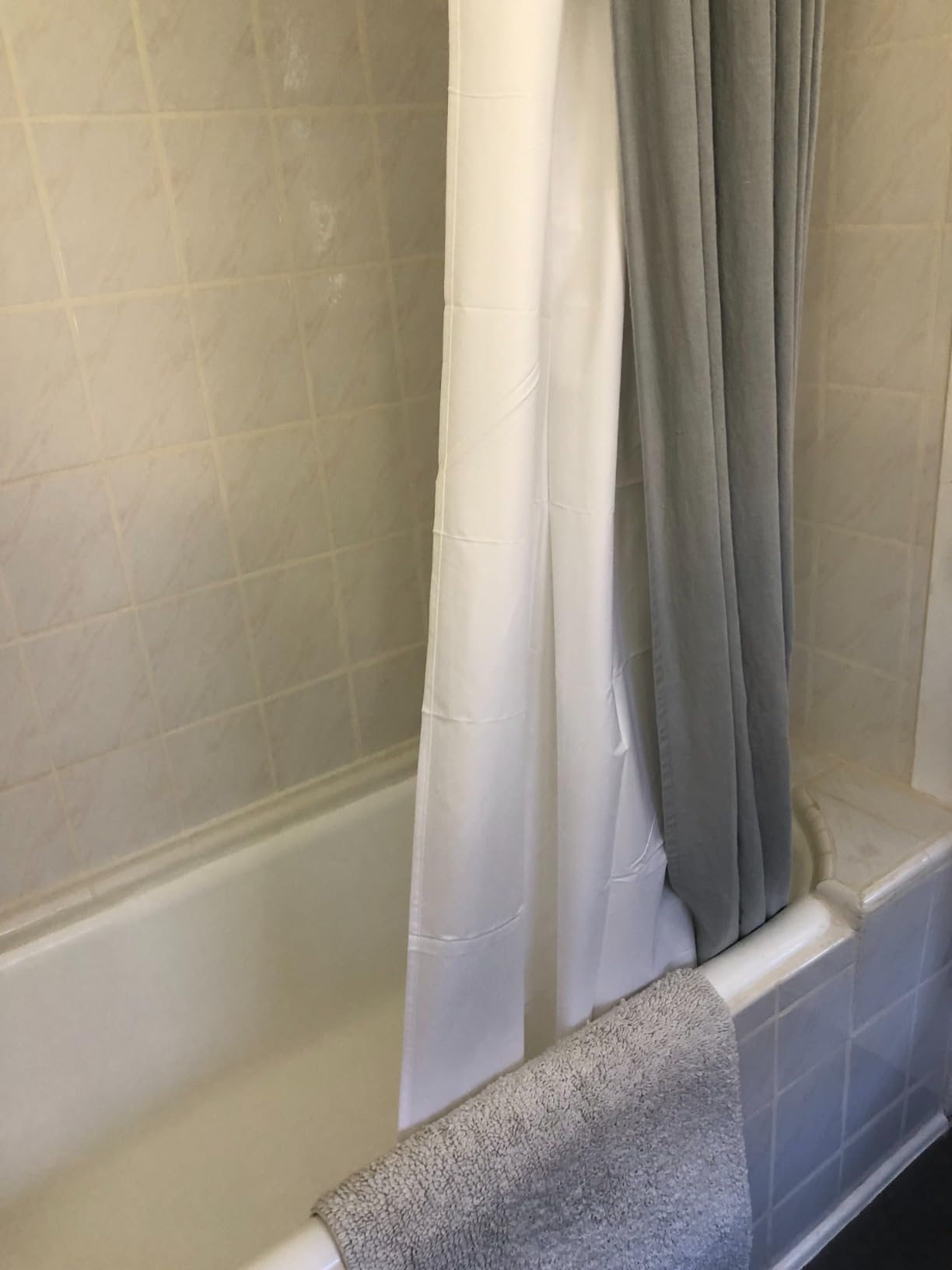 ALYVIA SPRING Waterproof Fabric Shower Curtain or Liner White, 72x72 | 3 Magnets, Soft Cloth & Hotel Quality, Machine Washable, Light-Weight, Standard Size customer photo 1