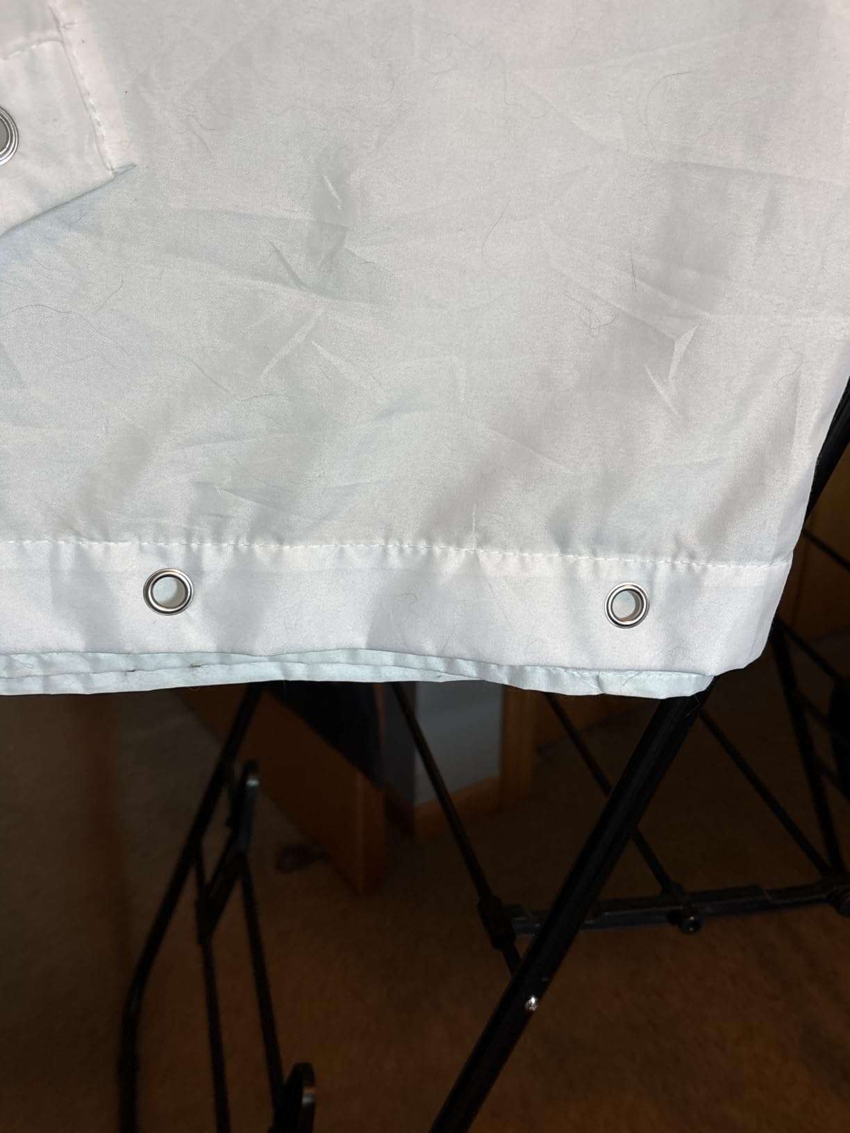 ALYVIA SPRING Waterproof Fabric Shower Curtain or Liner White, 72x72 | 3 Magnets, Soft Cloth & Hotel Quality, Machine Washable, Light-Weight, Standard Size customer photo 2