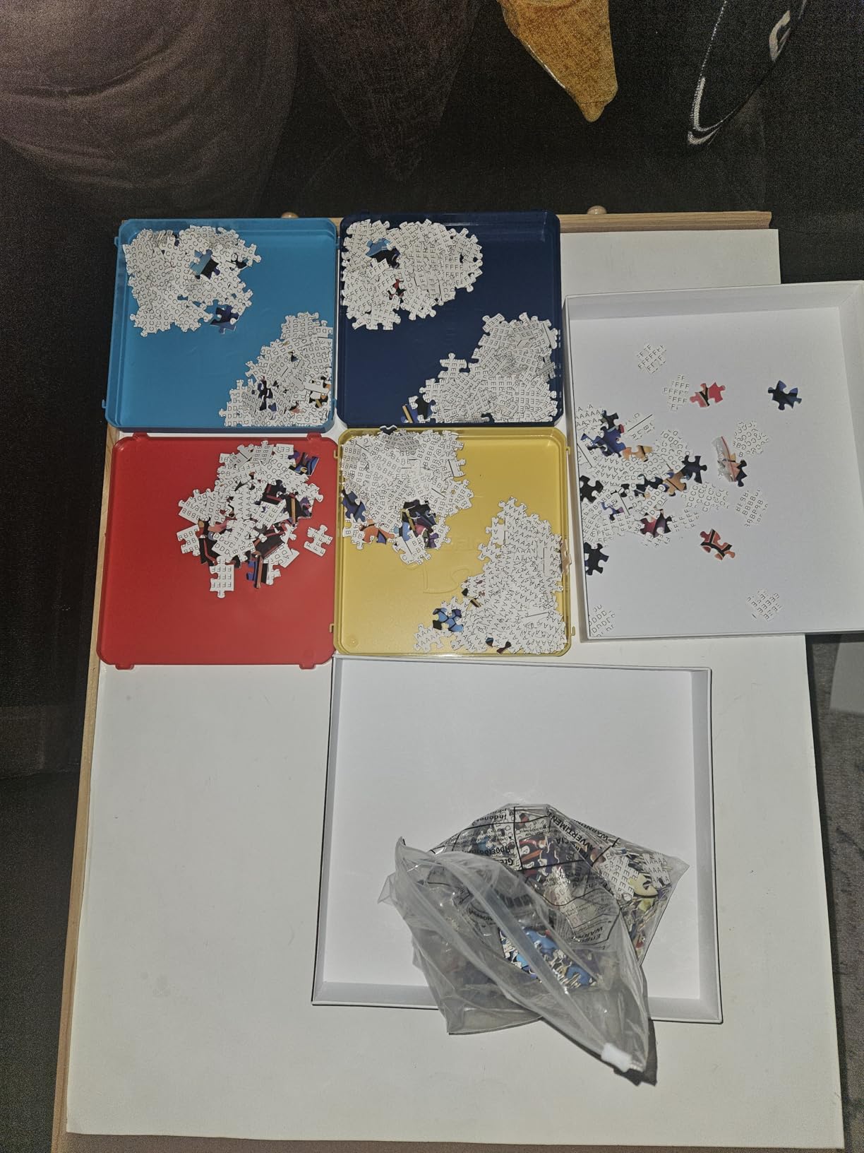 Buffalo Games Puzzle Sorting Trays for Adults, Puzzle Tray Storage, 7 Pc | Up to 1000 Pieces Sorted, Safety Lid for Easy Put Away, Interlocking Trays Fit Your Workspace, Puzzle Organizer for Adults customer photo 2