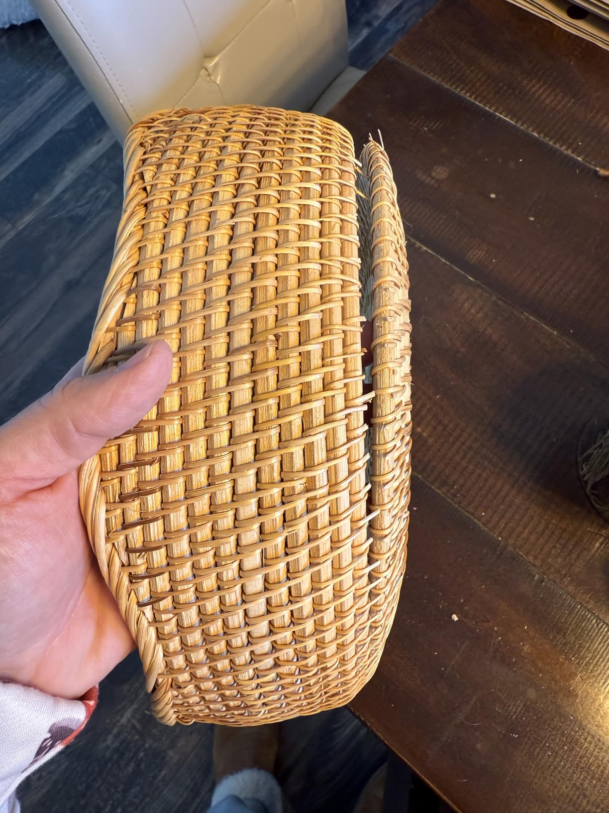 YANGQIHOME Rattan Bread Basket, Round Fruit Baskets, Wicker Storage Bowls, Natural Woven Serving Basket Bowls, Decorative Baskets for Kitchen Counter Organizing customer photo 1