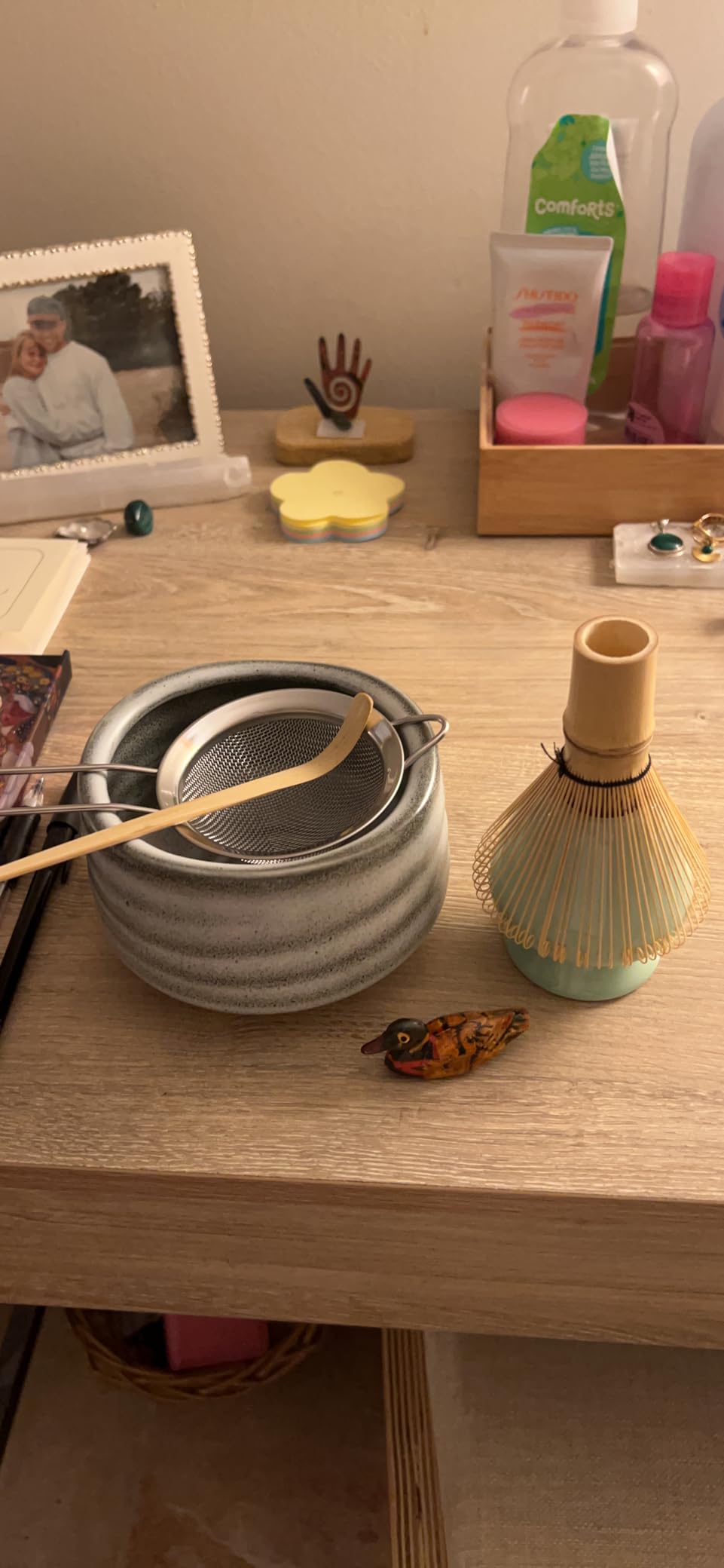 Artcome 12Pcs Japanese Matcha Tea Set - Bowl, Bamboo Whisk, Holder, Brush and Screen - Handmade Ceremony Kit for Traditional Tea Ceremony customer photo 2